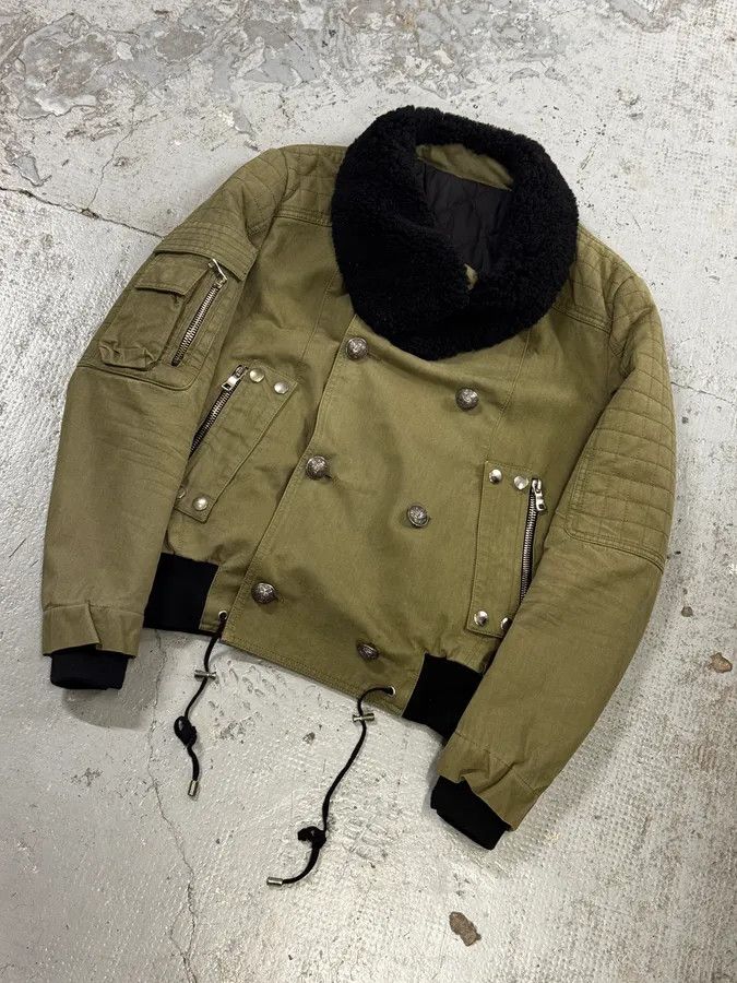 Balmain AW2014 Balmain Military Green Officer Jacket Size US M / EU 48-50 / 2 - 6 Thumbnail