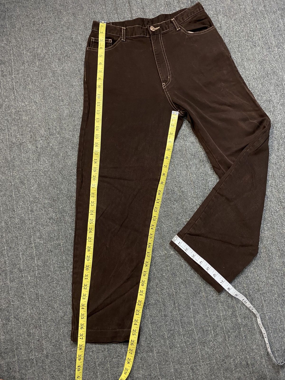 MCM MCM Legere Brown Khaki Denim Jeans Straight Waist Size 28 Size 28" / US 6 / IT 42 - 16 Thumbnail