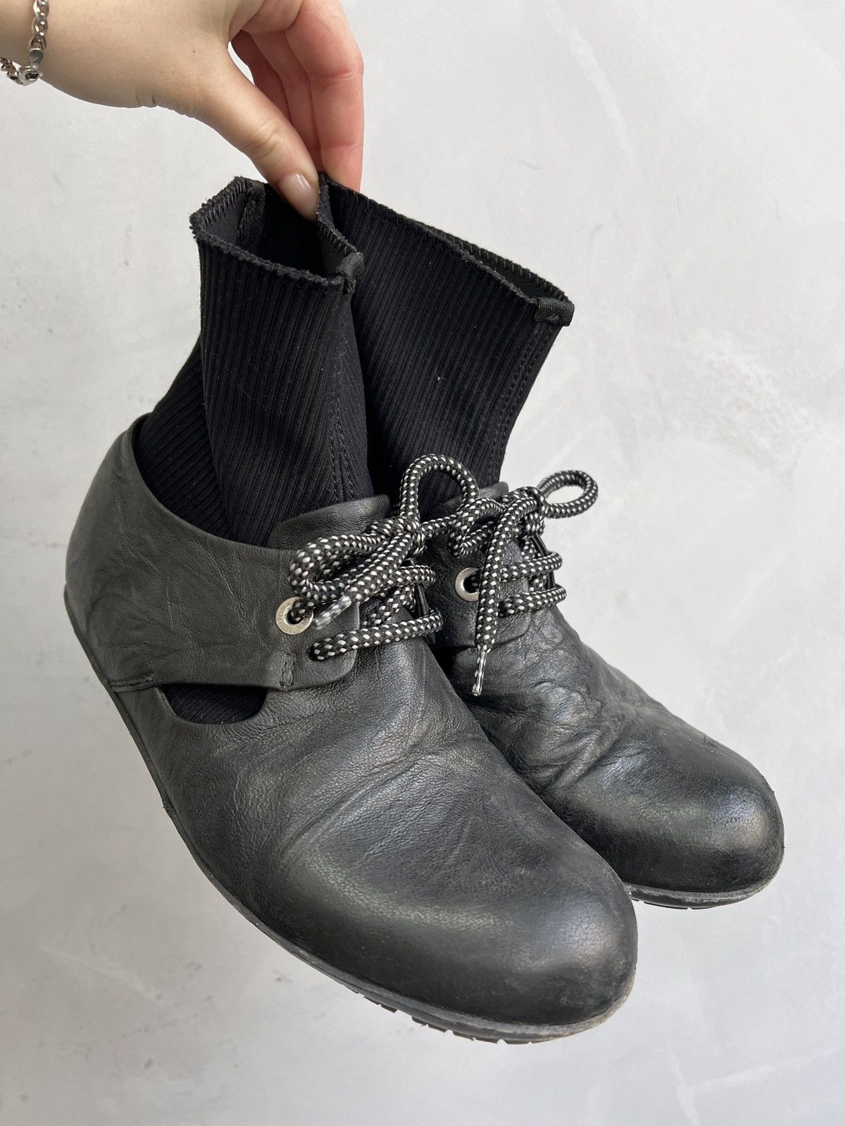 Trippen Rick owens style Leather Shoes Ankle Sock Boots Y2K Style Size US 7 / IT 37 - 1 Thumbnail