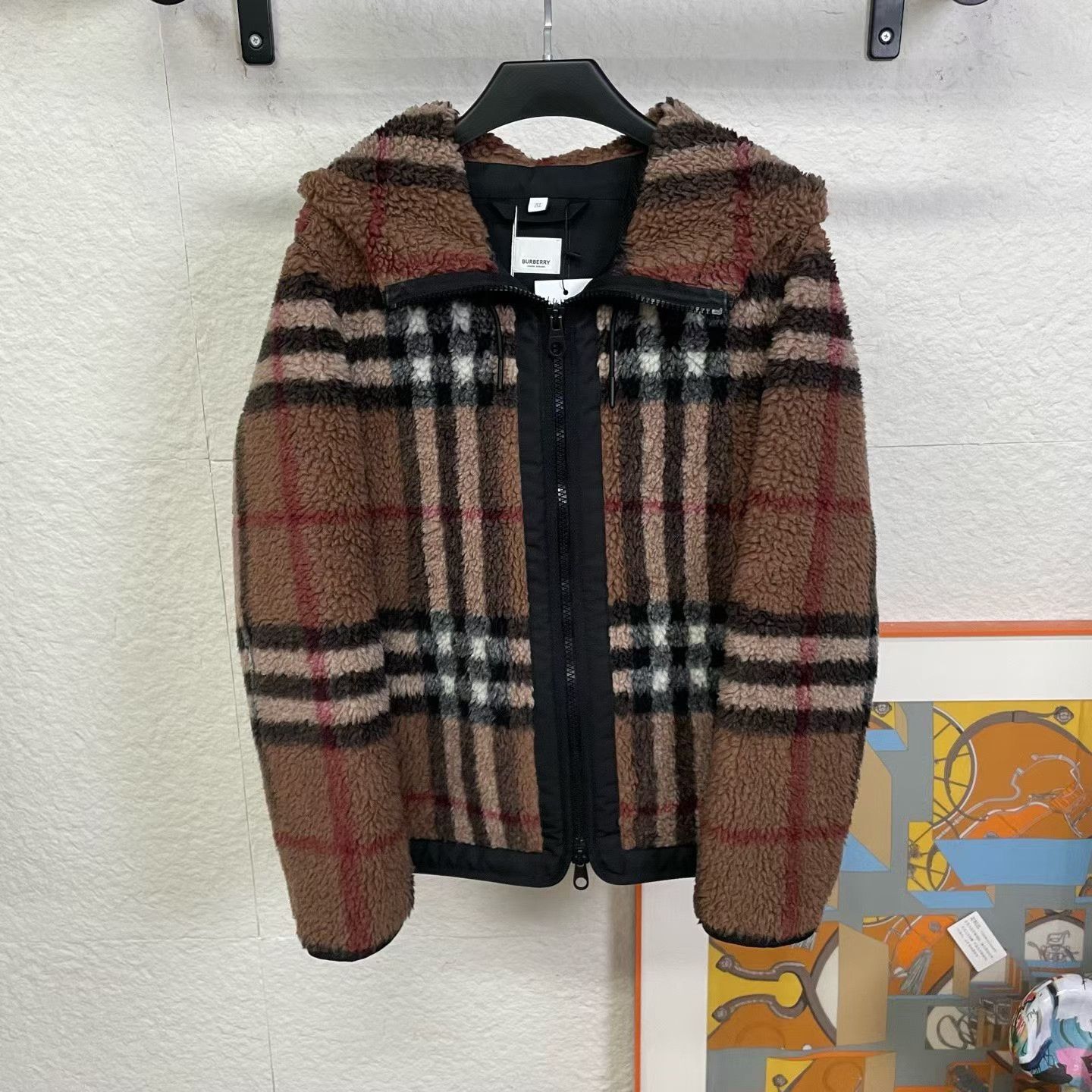 Burberry Burberry Teddy Check Coat Size S / US 4 / IT 40 - 1 Thumbnail