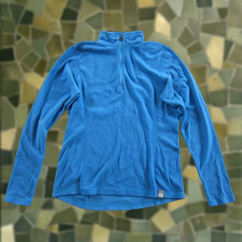 Vintage REI Blue CO-OP Fleece 1/4 Zip Long Sleeve Pullover Mock Neck Shirt Women M Size M / US 6-8 / IT 42-44 - 1 Thumbnail