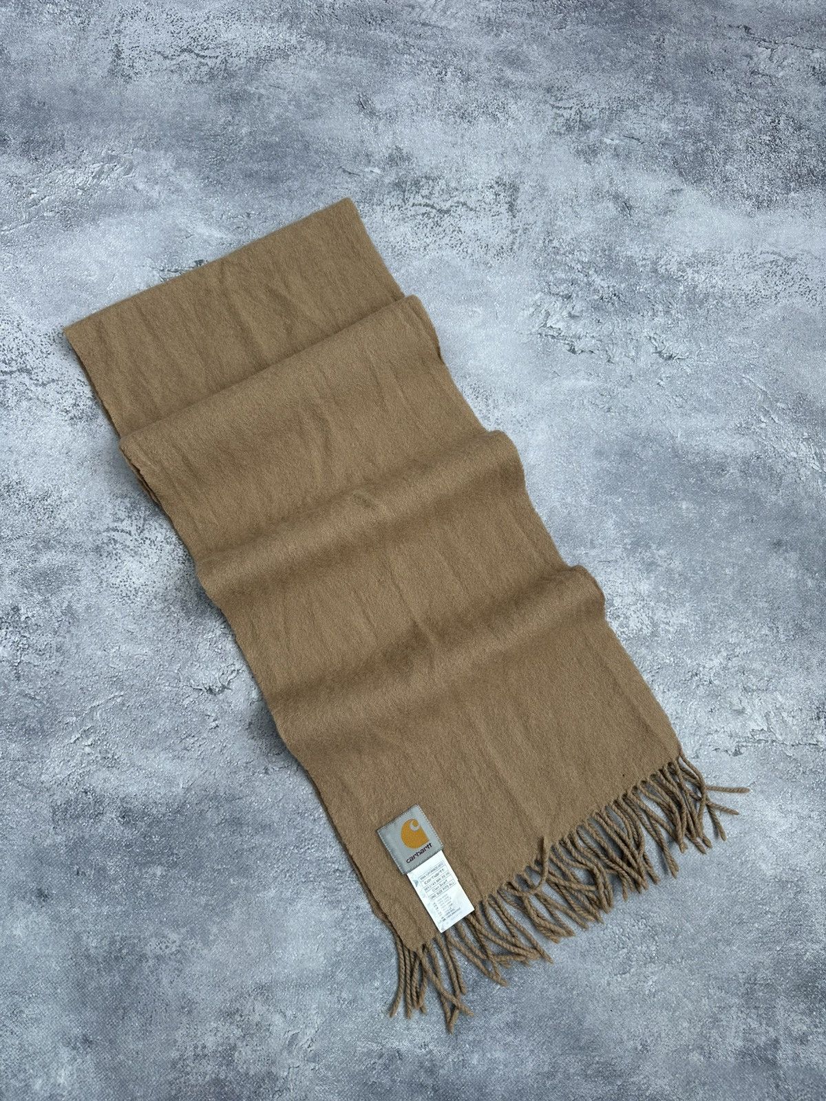 Carhartt Y2K Vintage Carhartt Wool Scarf Muffler Beige Neck Wear OS Size ONE SIZE - 7 Thumbnail