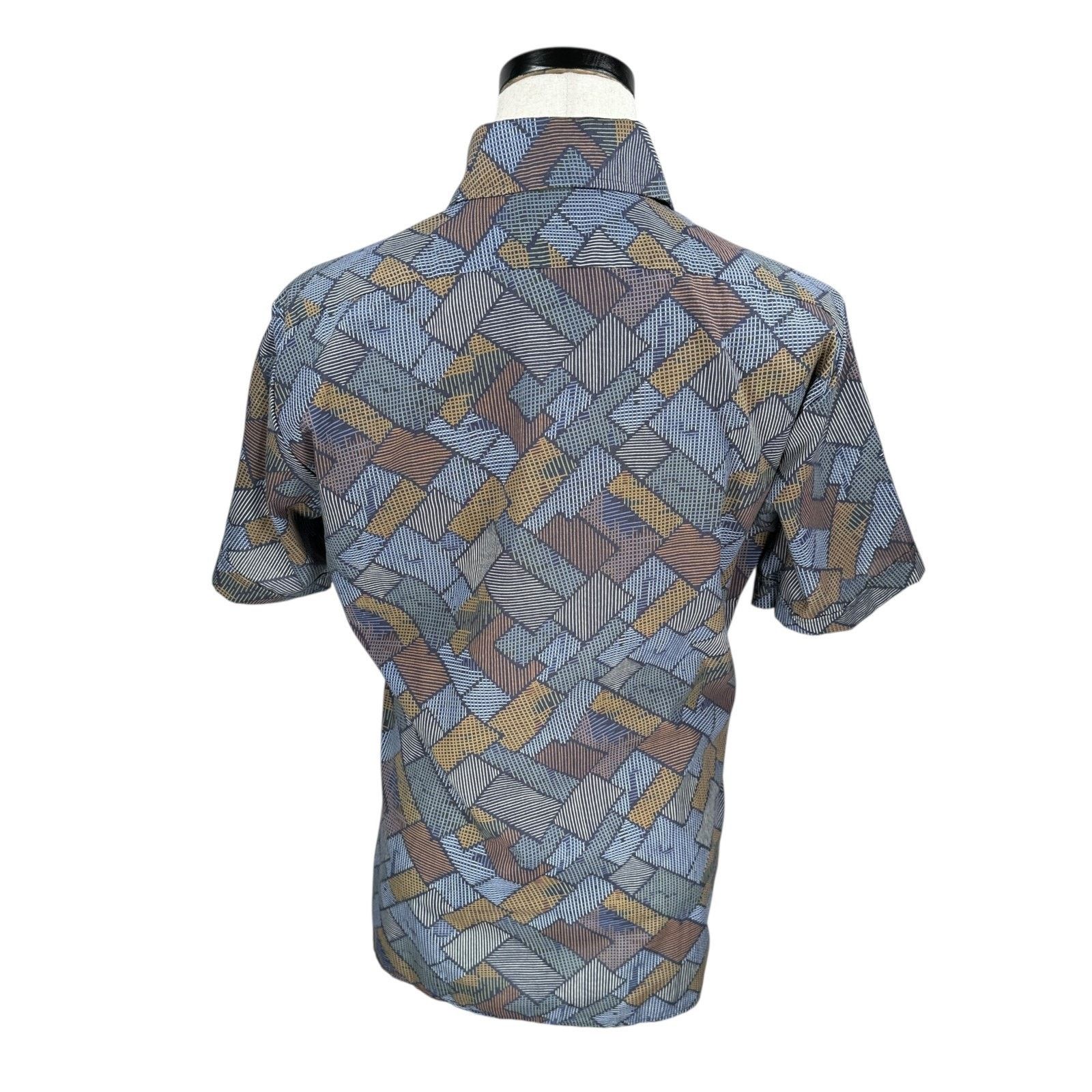 Arrow VTG Arrow Disco Shirt Men Medium Geometric Short Sleeve 70s Size US M / EU 48-50 / 2 - 5 Thumbnail