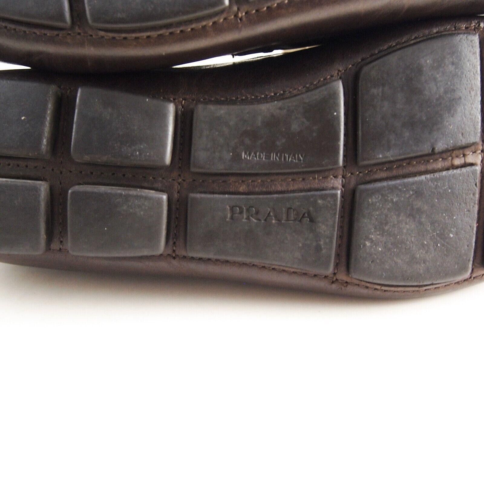 Prada Prada Driving Loafers 17200164 Brown Leather EU 41.5 US 8.5 Size US 8.5 / EU 41-42 - 8 Thumbnail