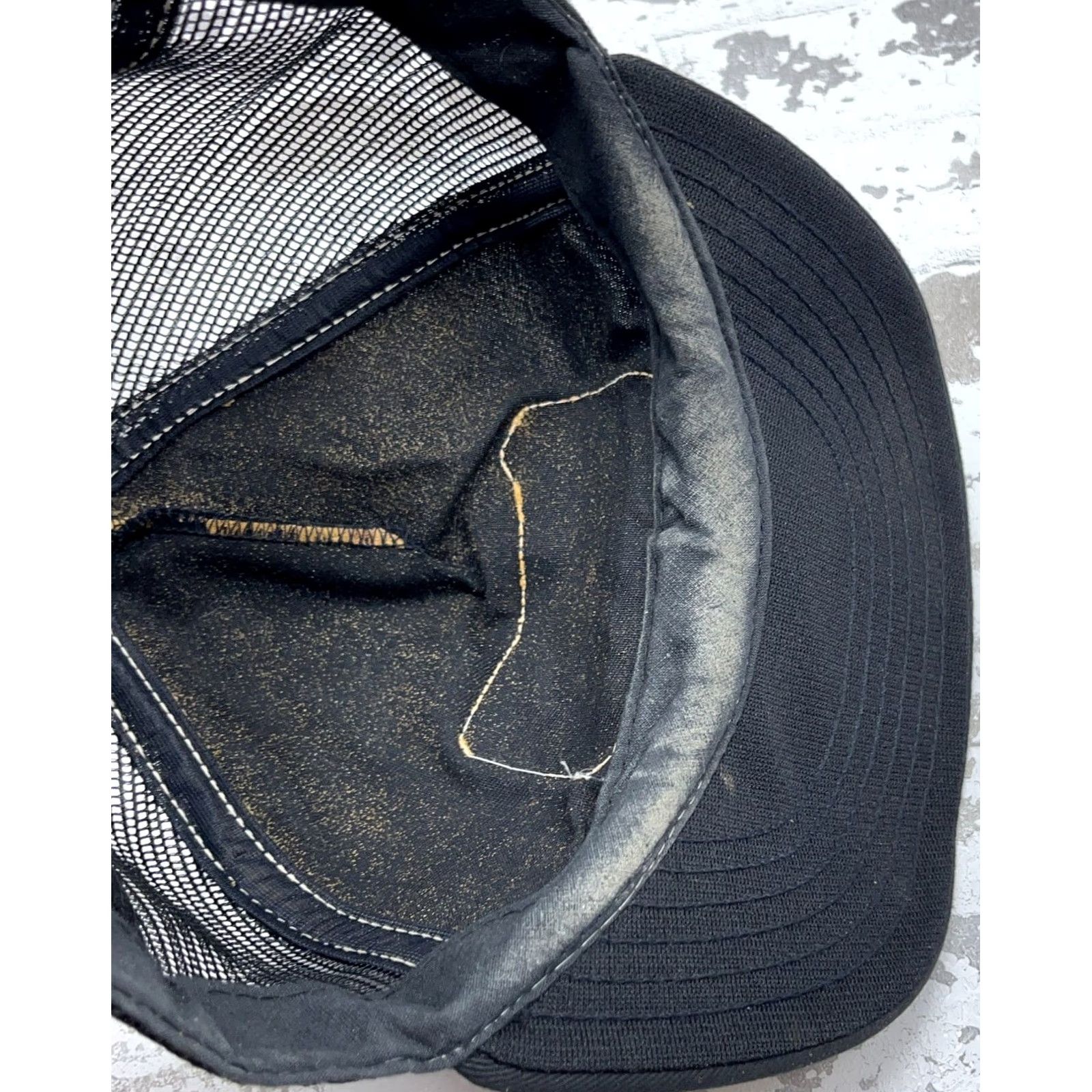Vintage VINTAGE Trucker Hat Cap SnapBack Patch Farm 80s USA Global Environmental Leaf Hat Mens Black Cotton Twill Adjustable One Size Size ONE SIZE - 6 Thumbnail