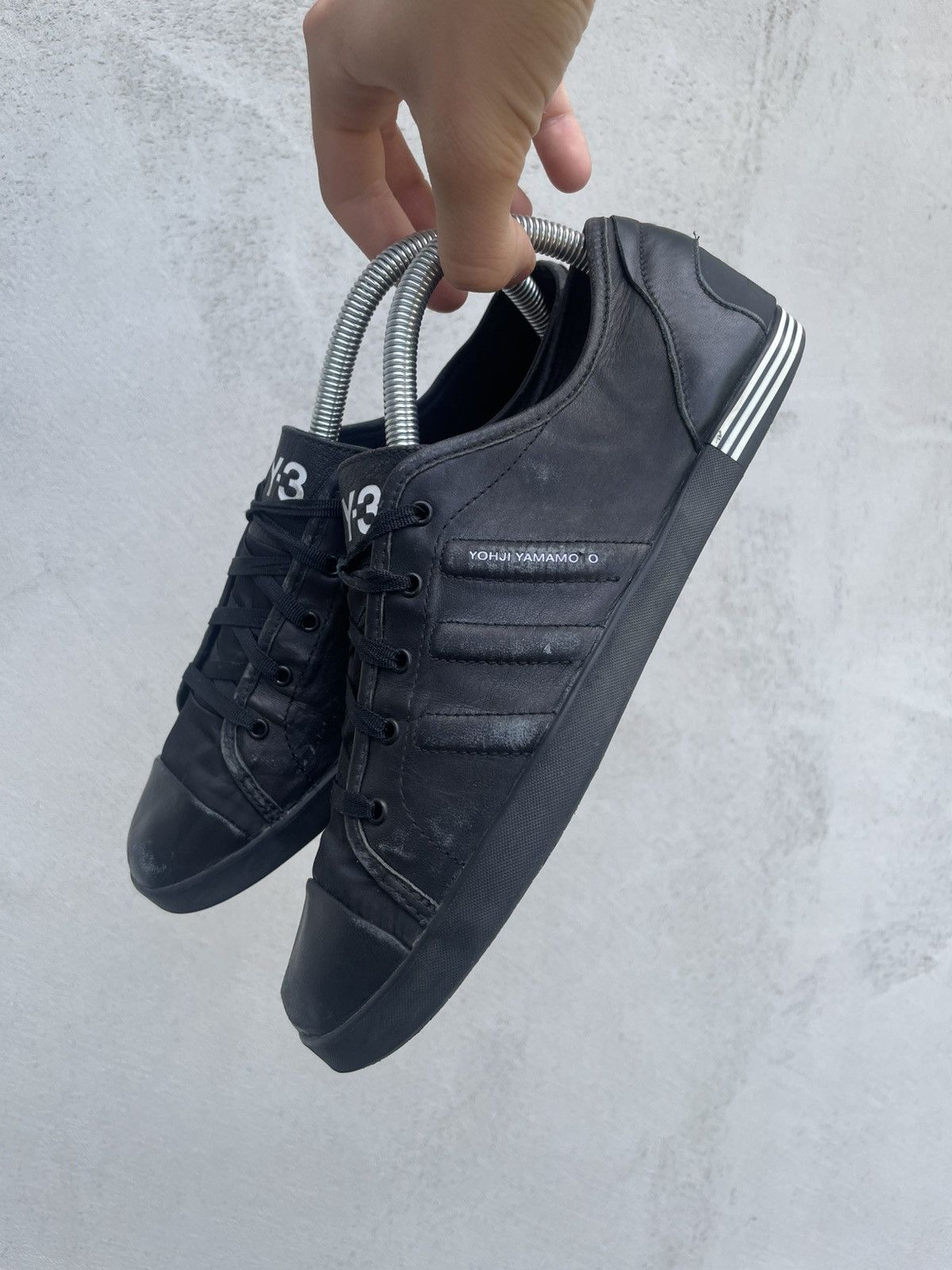 Yohji Yamamoto Rare Adidas Y3 Yohji Yamamoto low leather sneakers Size US 7.5 / EU 40-41 - 11 Thumbnail