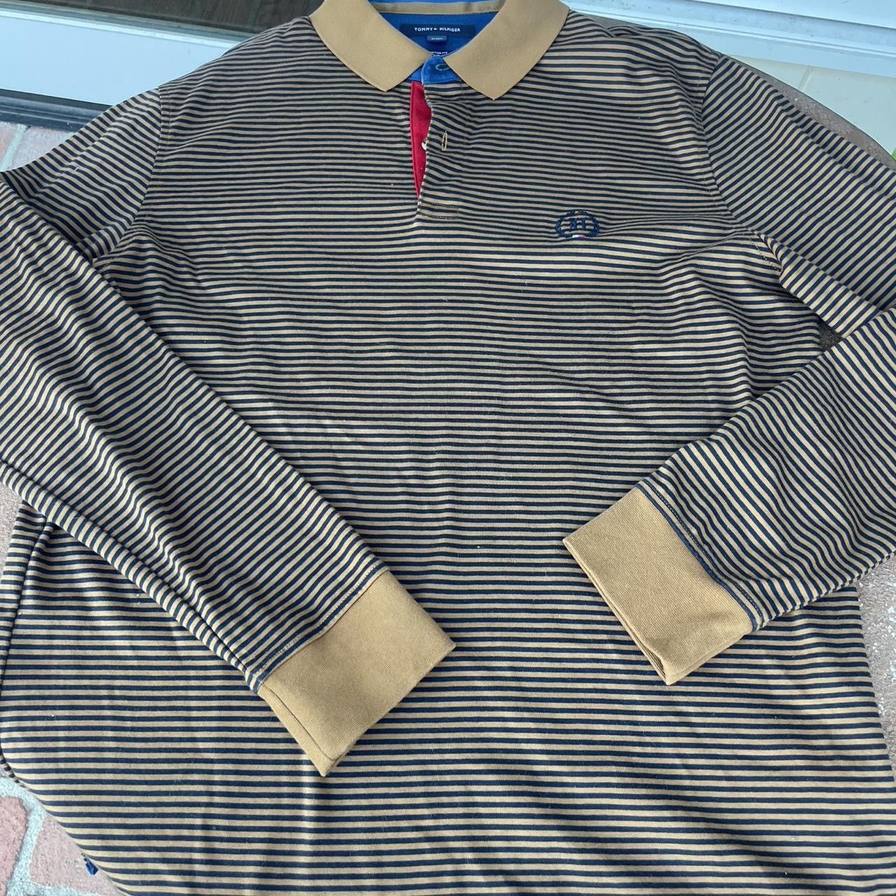 Tommy Hilfiger NWOT Tommy Hilfiger Rugby Polo Shirt Sz L Black & beige Size US L / EU 52-54 / 3 - 5 Thumbnail