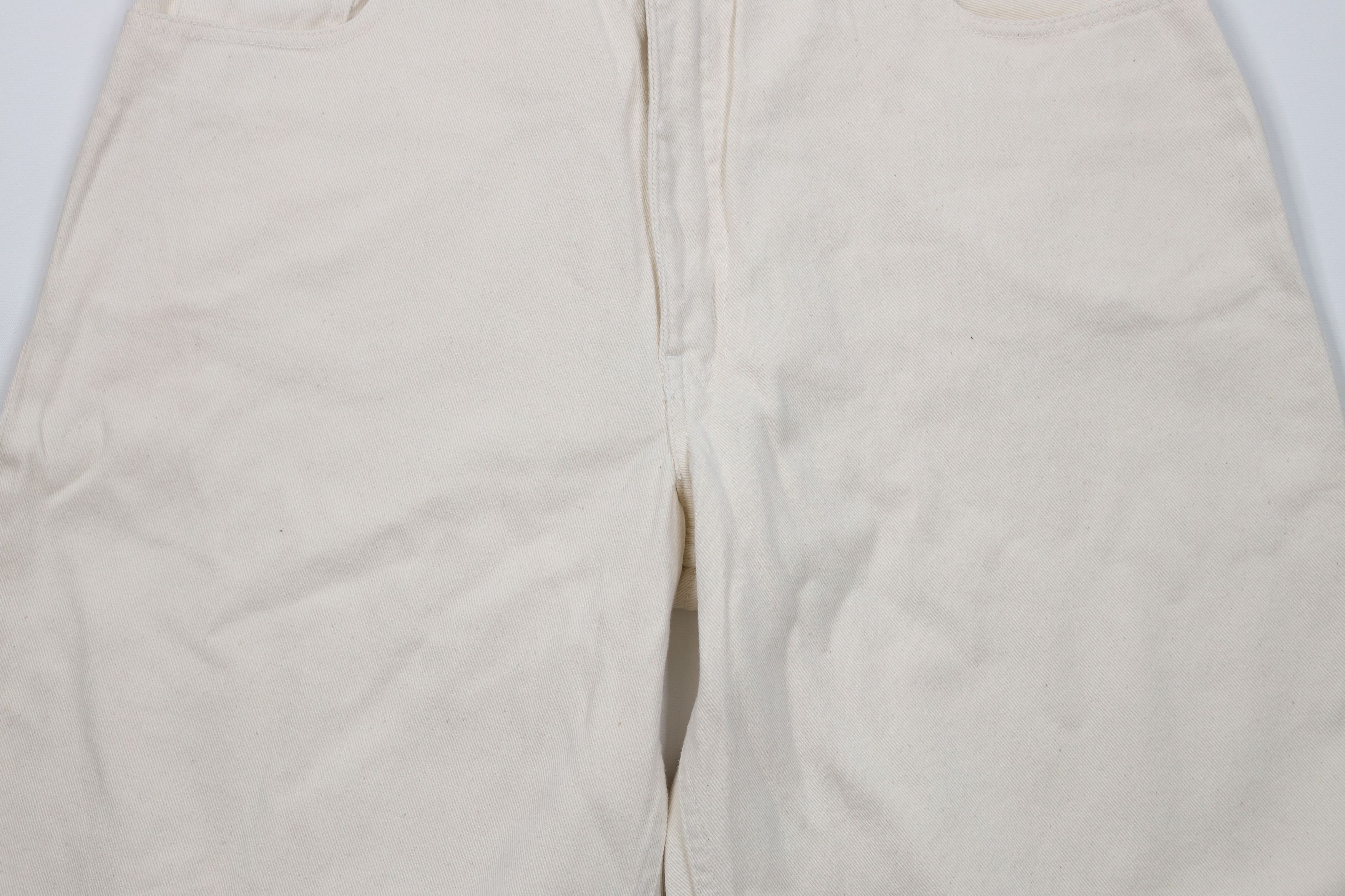 Vintage Deadstock Vintage 90s Streetwear Jean Shorts Jorts Cream Size US 34 / EU 50 - 3 Thumbnail