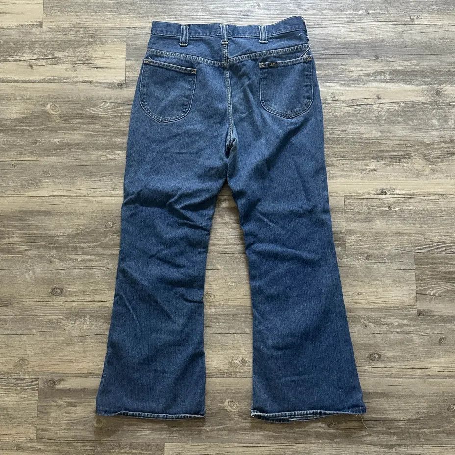 Lee Vintage 70s Lee Flared Bell Bottom Denim Jeans Size 32x30 Size US 32 / EU 48 - 1 Thumbnail