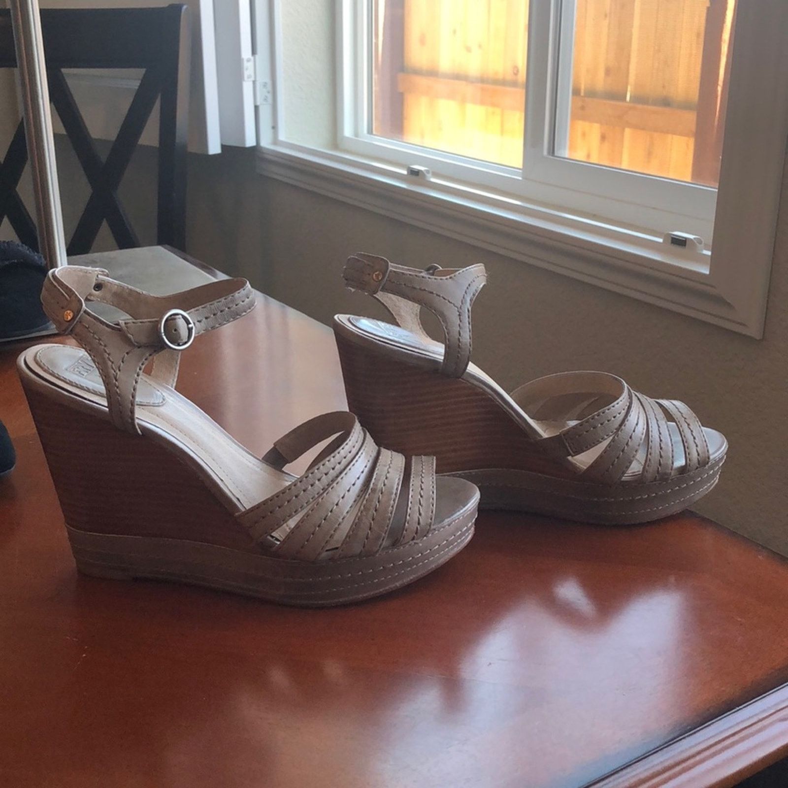 Frye Frye Corrina Stich leather wedge western bohemian sz 9.5 Size US 9.5 / IT 39.5 - 5 Thumbnail