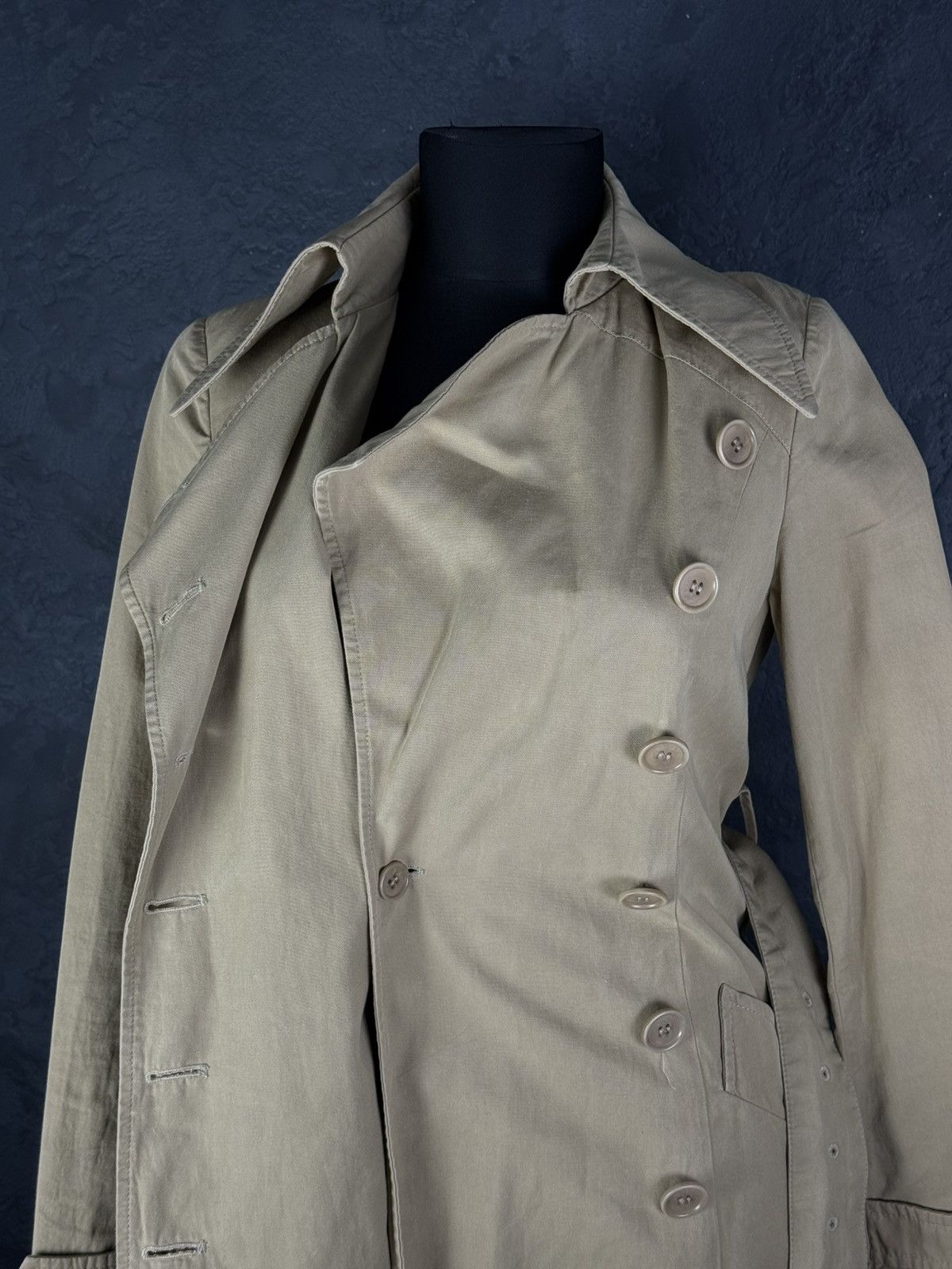 Helmut Lang Vintage Helmut Lang Women’s Double-Breasted Trench Coat 38 Size XS / US 0-2 / IT 36-38 - 12 Thumbnail