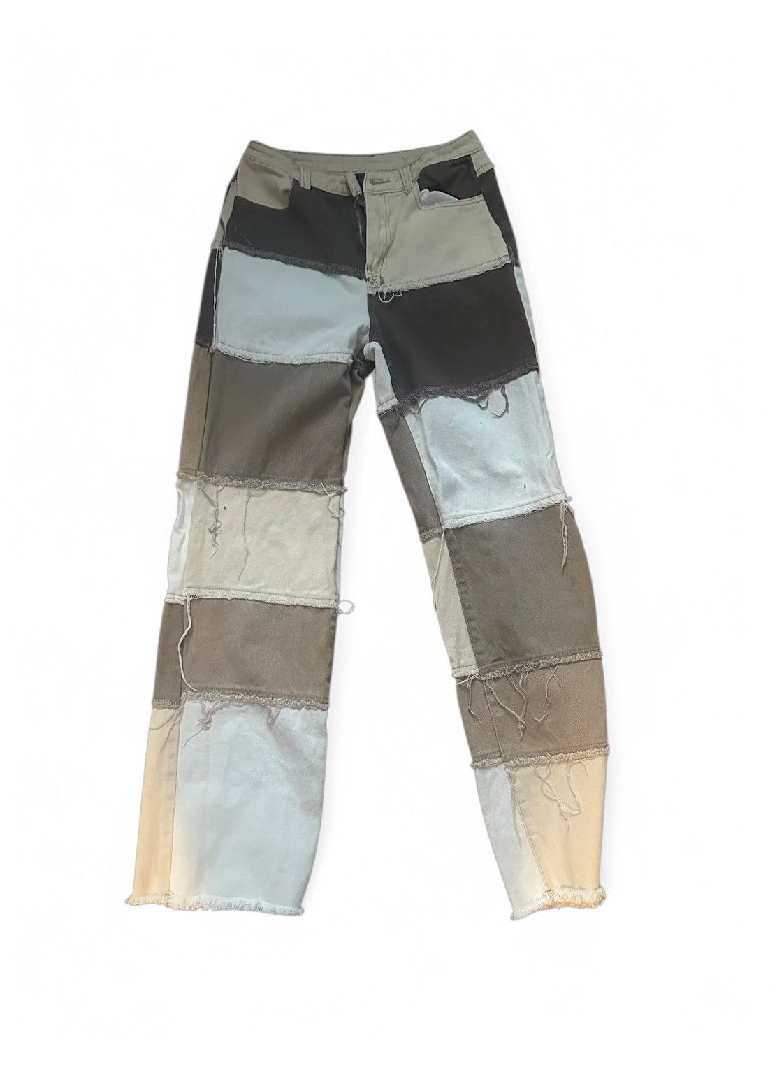 Vintage Vintage Patchwork Cargo Pants – Earth Tones – Unisex Size 29" - 1 Thumbnail