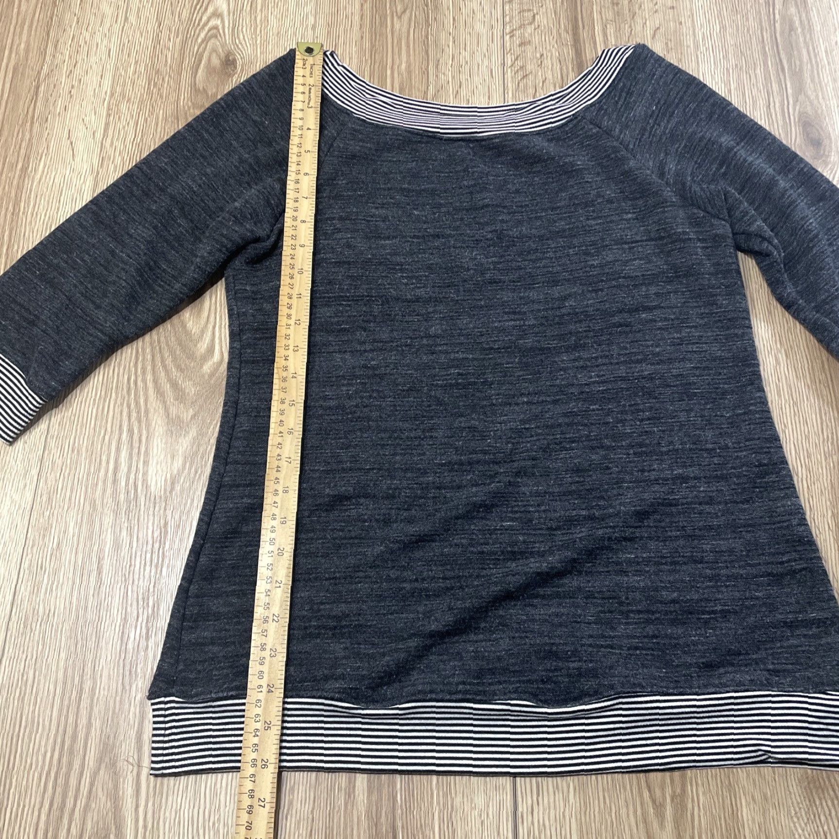 Vintage VINTAGE Maurices Women's Sweatshirt Casual Fall Spring Summer 3/4 Sleeve Black Gray Large Size L / US 10 / IT 46 - 4 Thumbnail