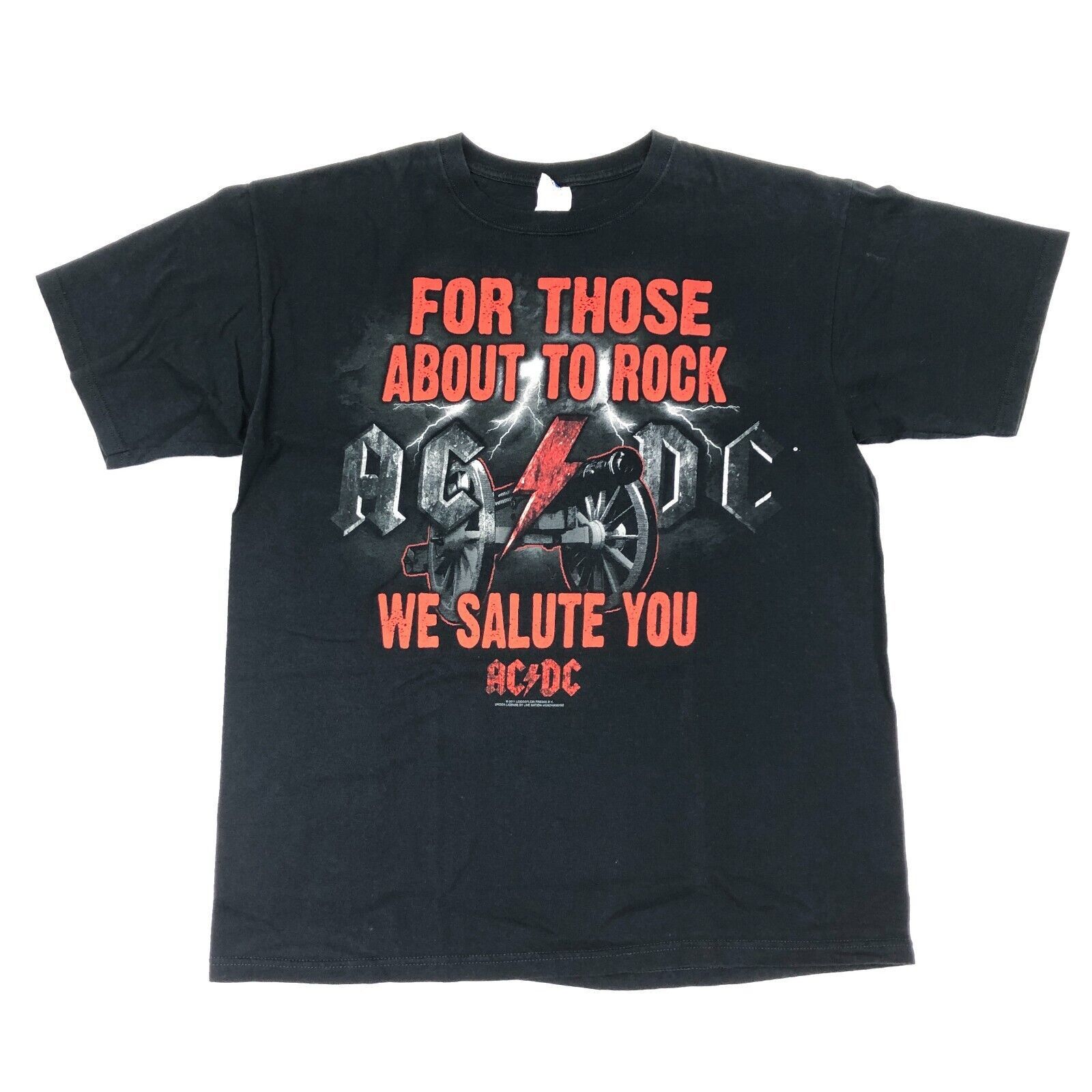 Vintage 2011 AC/DC We Salute You Cannon Rock Tee T Shirt Large Size US L / EU 52-54 / 3 - 1 Thumbnail