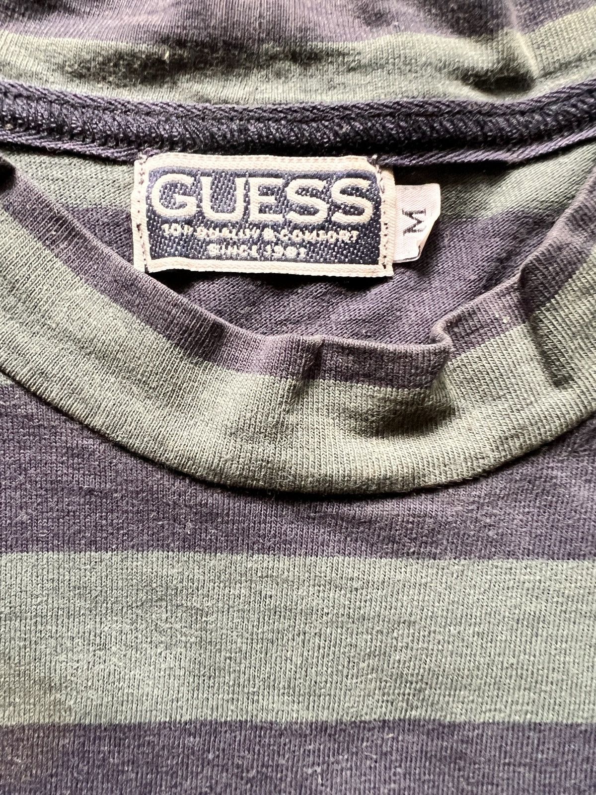 Grailed × Guess × Vintage 90s Guess Stripe Tshirt Size US M / EU 48-50 / 2 - 7 Thumbnail