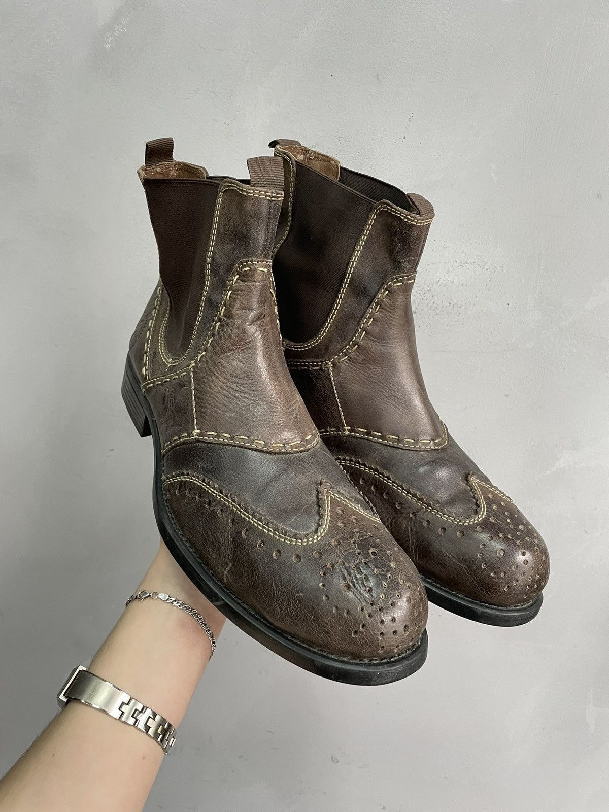 Undercover Rare brown leather platform boots hype brogue guidi style Size US 11 / EU 44 - 3 Thumbnail