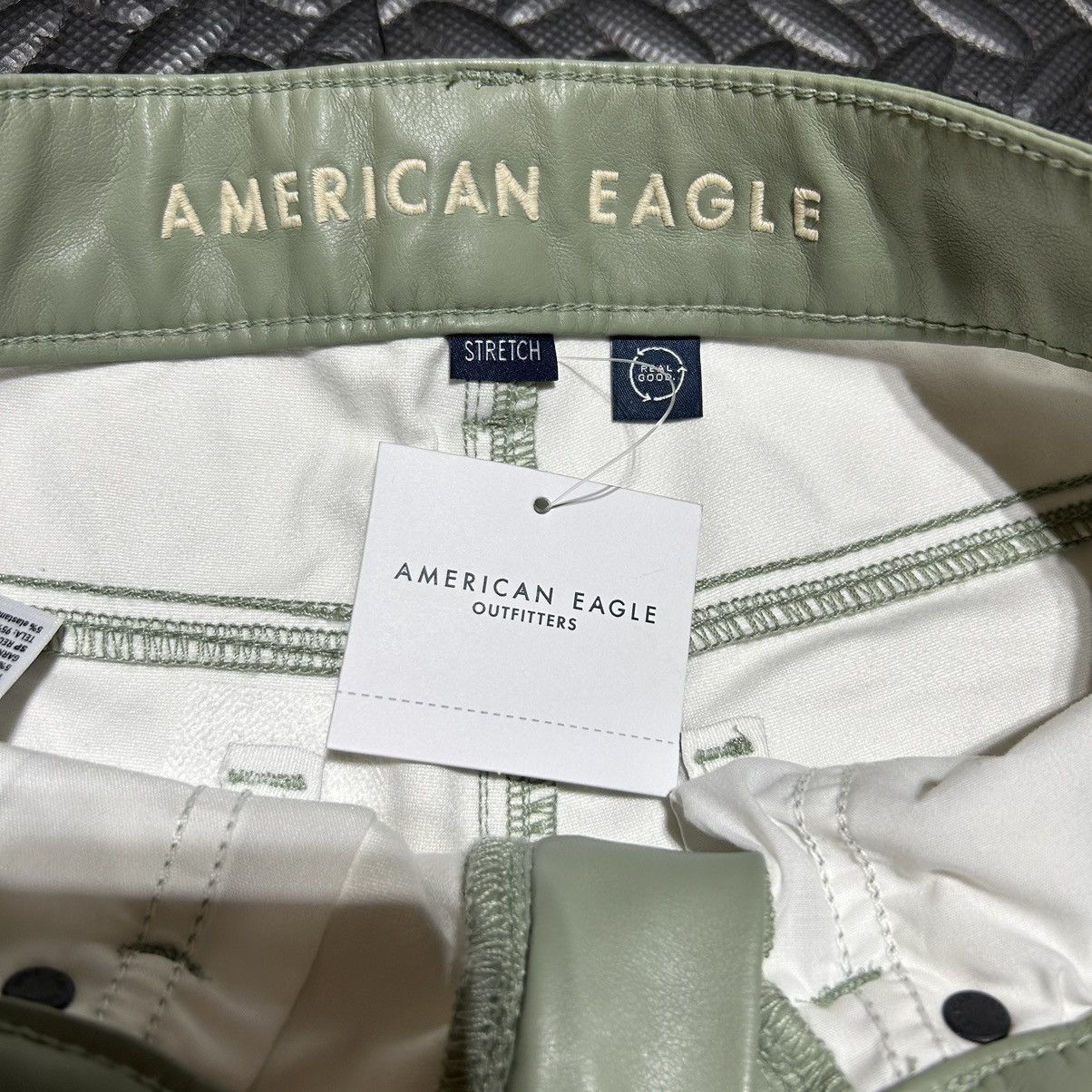 American Eagle Outfitters American Eagle Pants Vegan Leather High Rise Size 00 NEW Size 24" / US 00 / IT 34 - 3 Thumbnail