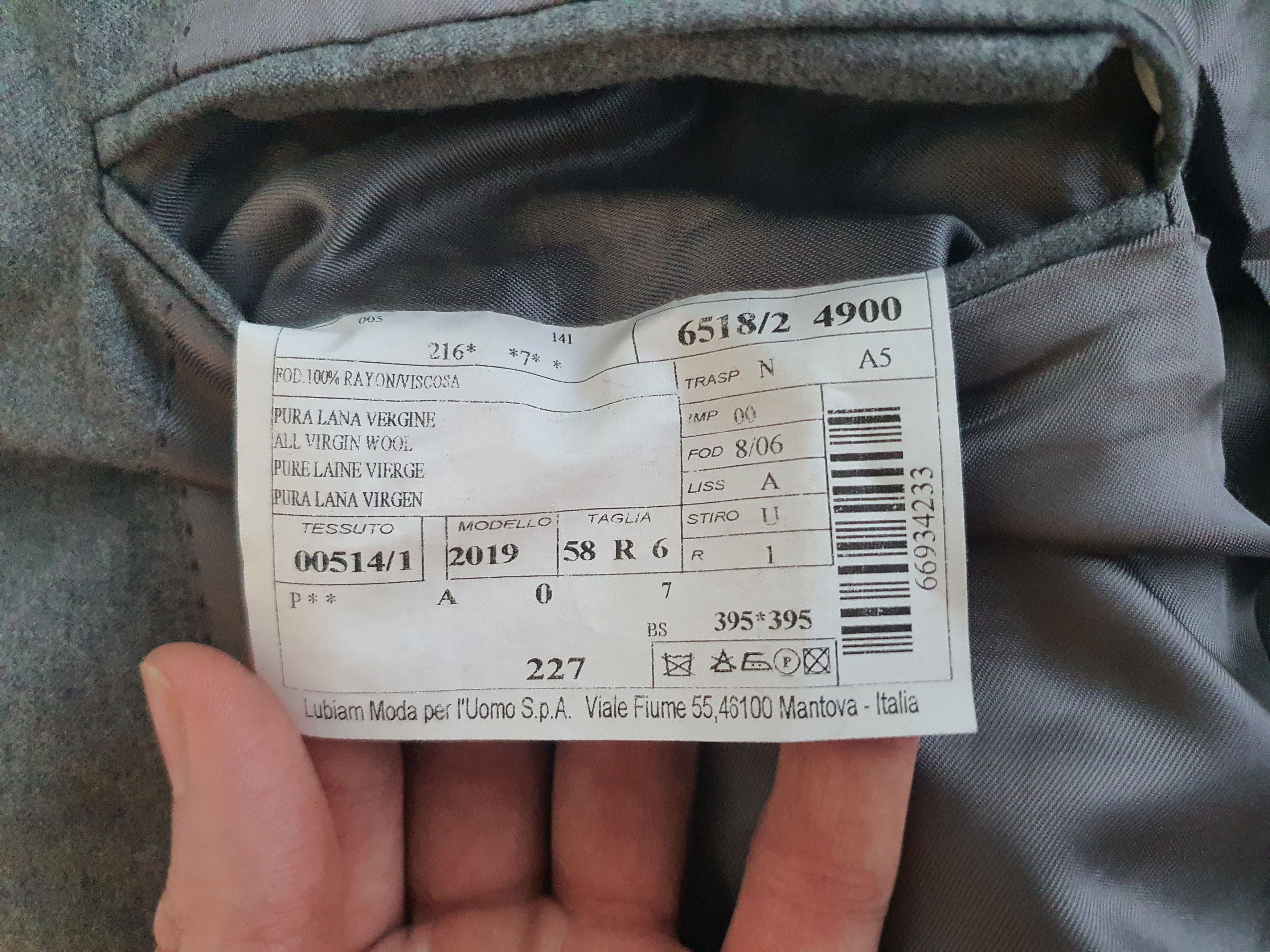 Lubiam Sports Coat Jacket - GUABELLO 120s Plain Weave - EU 58 Size 48R - 8 Thumbnail