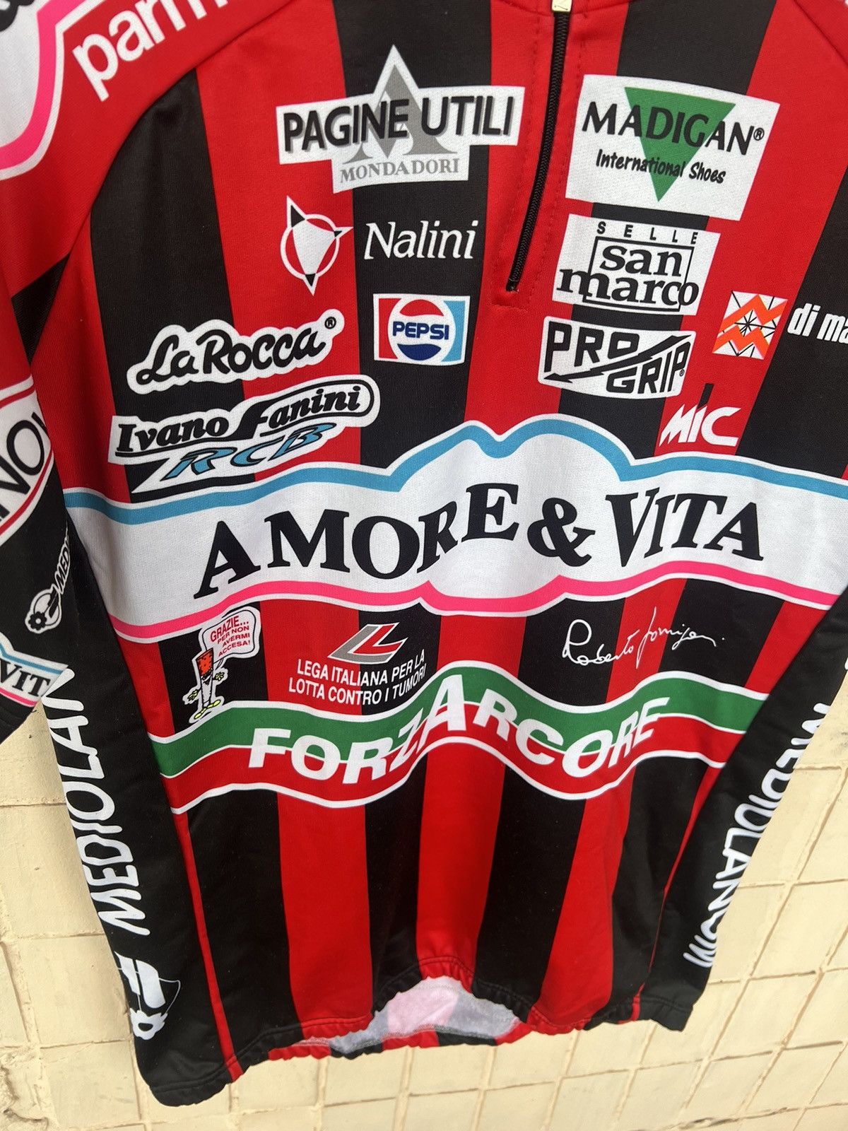Bicycle Vintage Race 90s Jersey Amore Vita Canova Y2K Pepsi Size US M / EU 48-50 / 2 - 4 Thumbnail