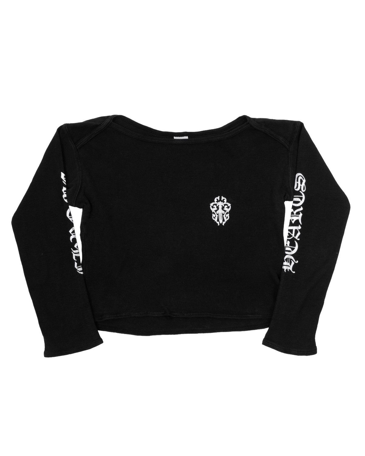 Chrome Hearts *VERY RARE* Chrome Hearts Dagger Logo Croptop 1990’s Black Size XS / US 0-2 / IT 36-38 - 1 Thumbnail