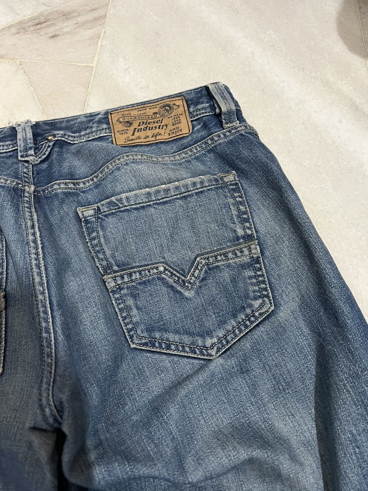 Diesel × If Six Was Nine 🌈Baggy🌈Vintage Diesel Industry Distress Jean Size US 35 - 14 Thumbnail