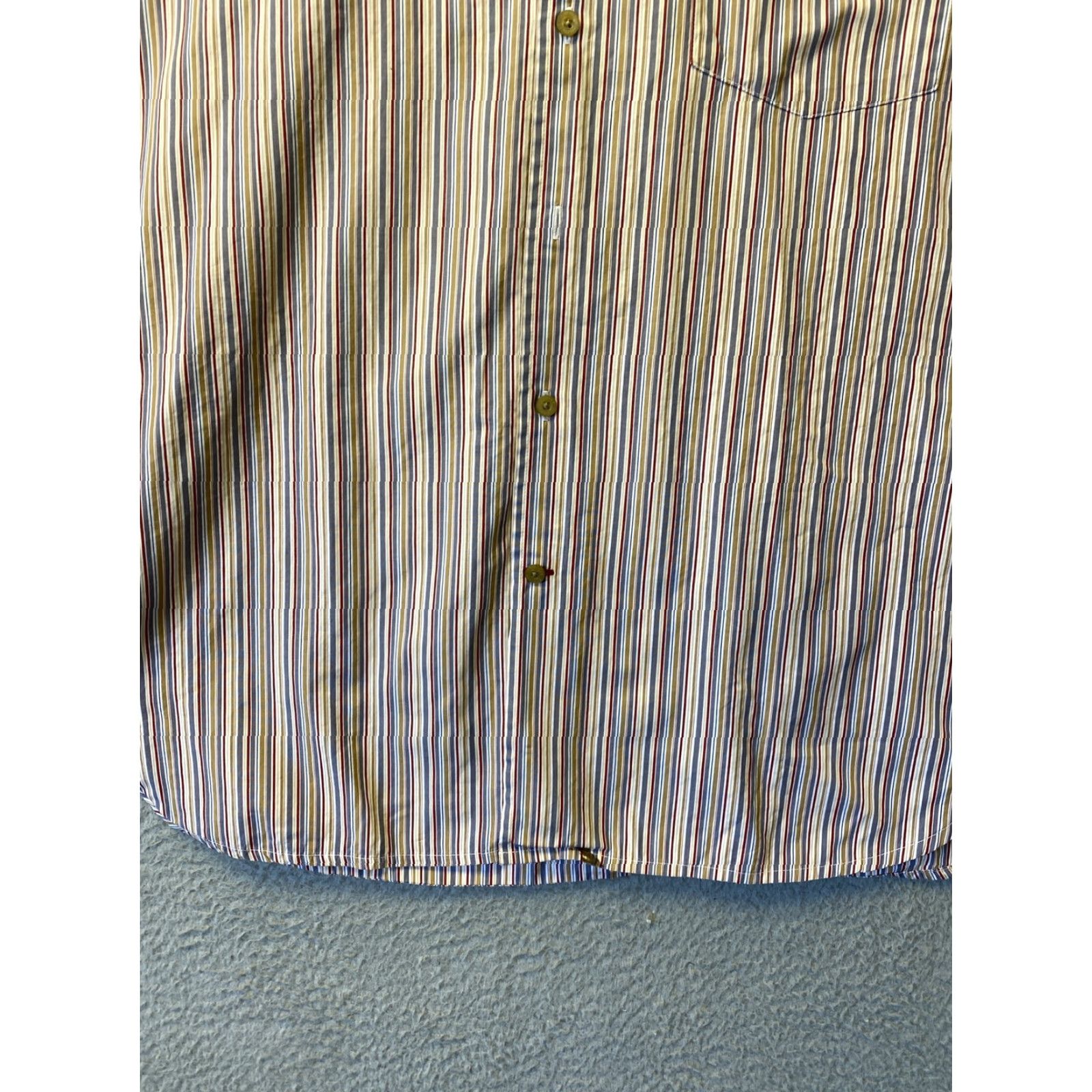 Tommy Hilfiger VINTAGE Tommy Hilfiger Button-Up Shirt Large Striped Brown Long Sleeve Casual Mens Size US L / EU 52-54 / 3 - 2 Thumbnail