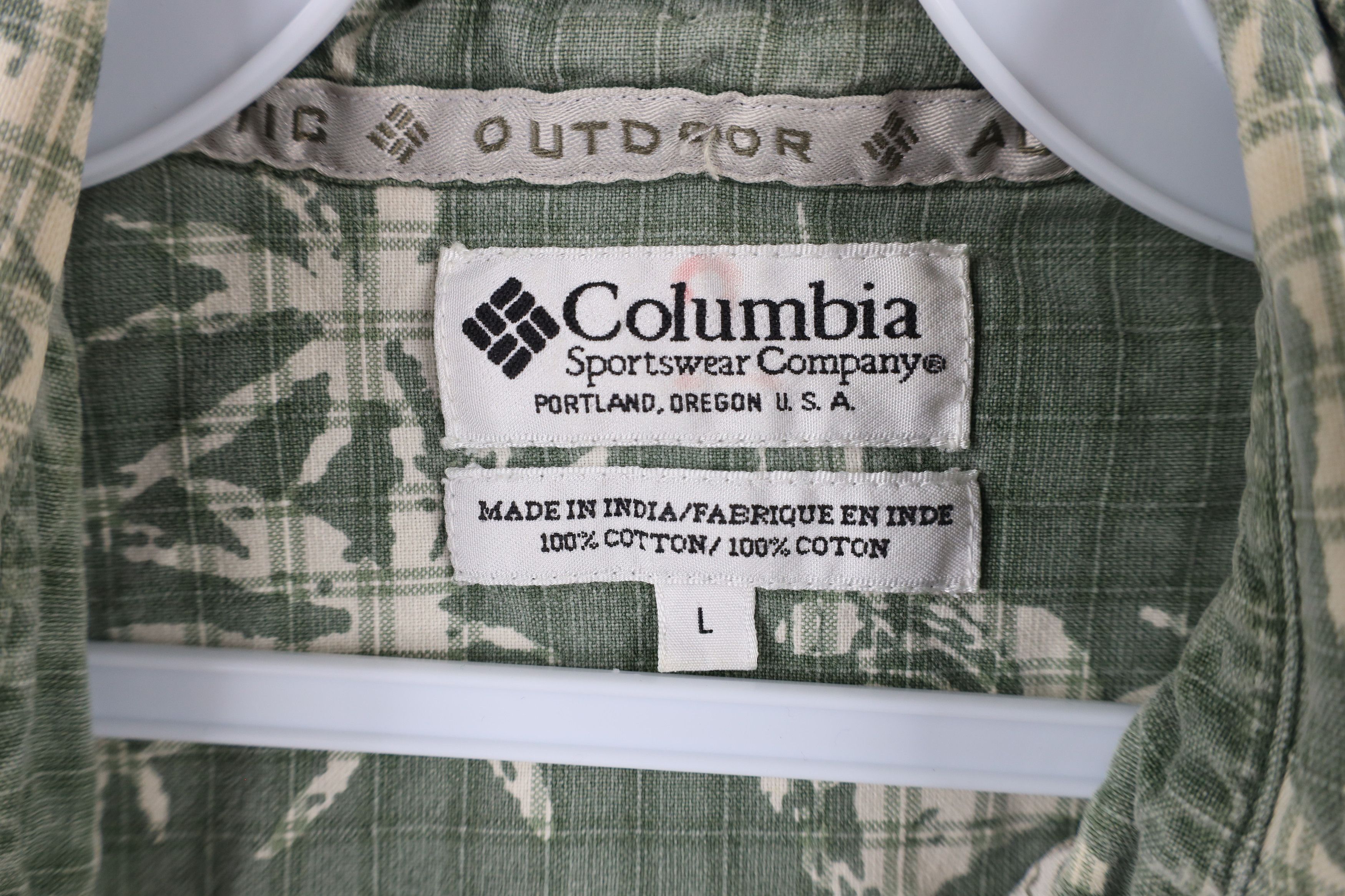 Columbia × Vintage Vintage 90s Columbia Island All Over Print Button Shirt Size US L / EU 52-54 / 3 - 6 Thumbnail