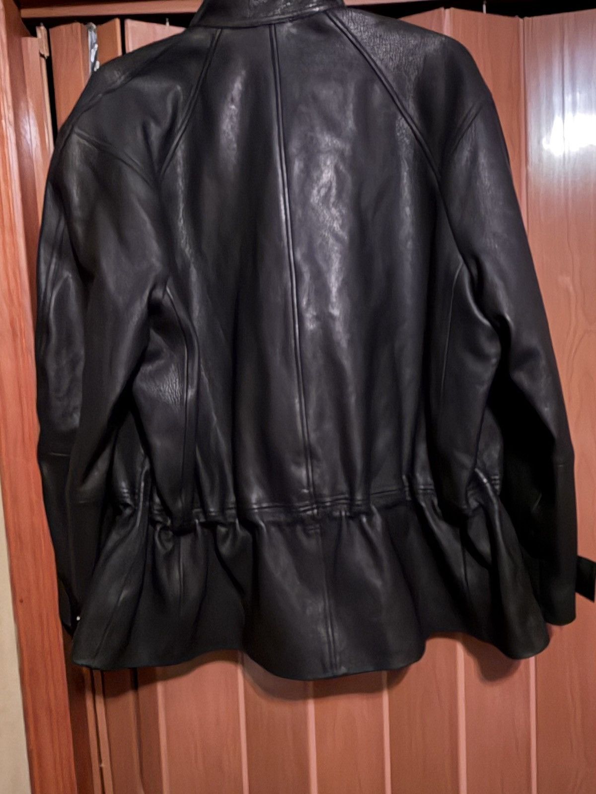 H&M H&M Studio Collection sz XL Black Peplum leather jacket Size XL / US 12-14 / IT 48-50 - 17 Thumbnail