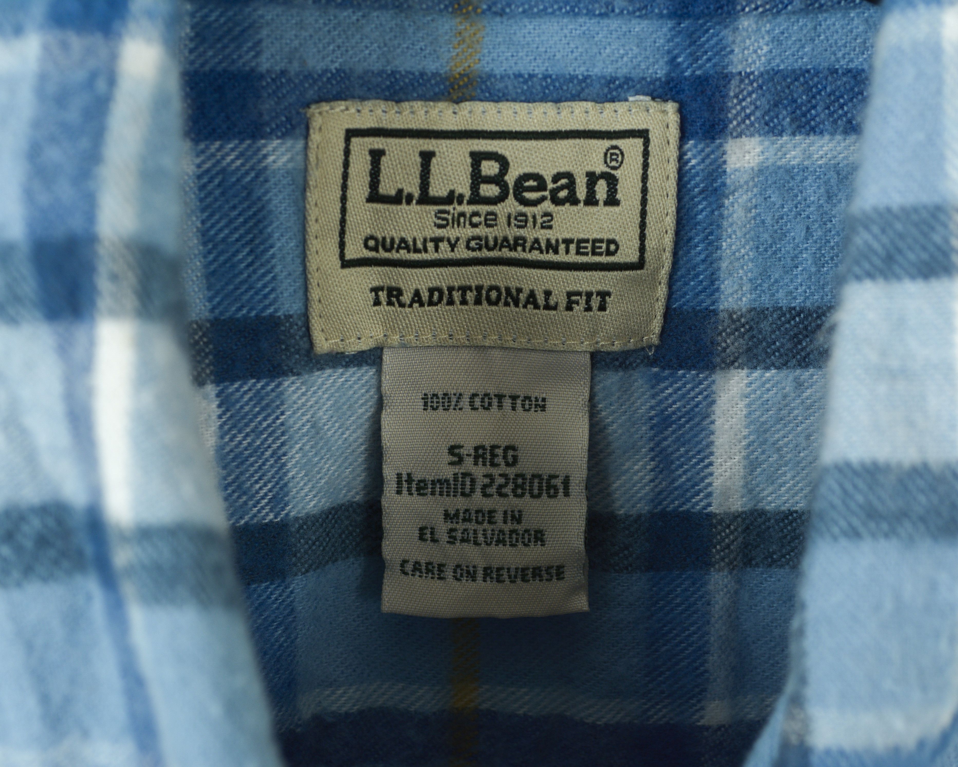L.L. Bean × Vintage Casual Shirt Check Plaid Tartan Long Sleeve Blue Retro Size US M / EU 48-50 / 2 - 10 Thumbnail