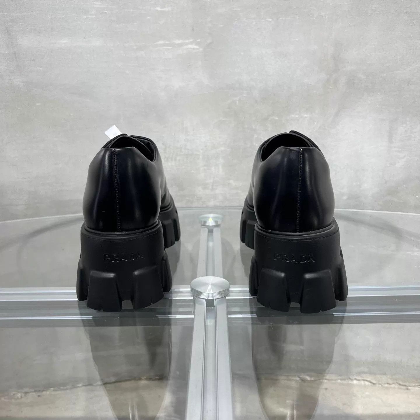 Prada Prada Platform Loafers Black 38.5 FC0281 YH Size US 8 / IT 38 - 6 Thumbnail
