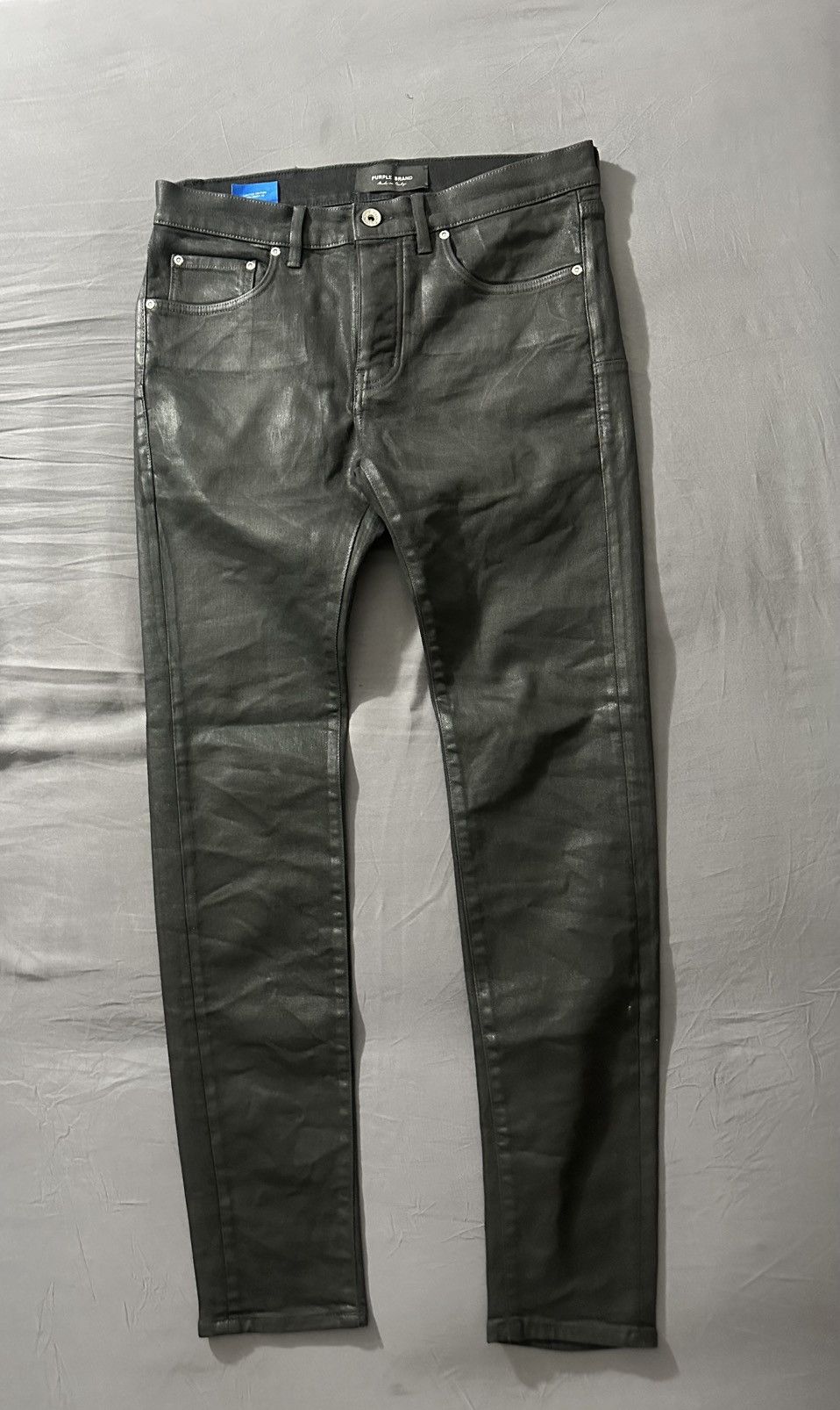 Purple Brand BLACK LABEL P001 LOW RISE SKINNY JEAN - Leathered Size US 32 / EU 48 - 1 Thumbnail