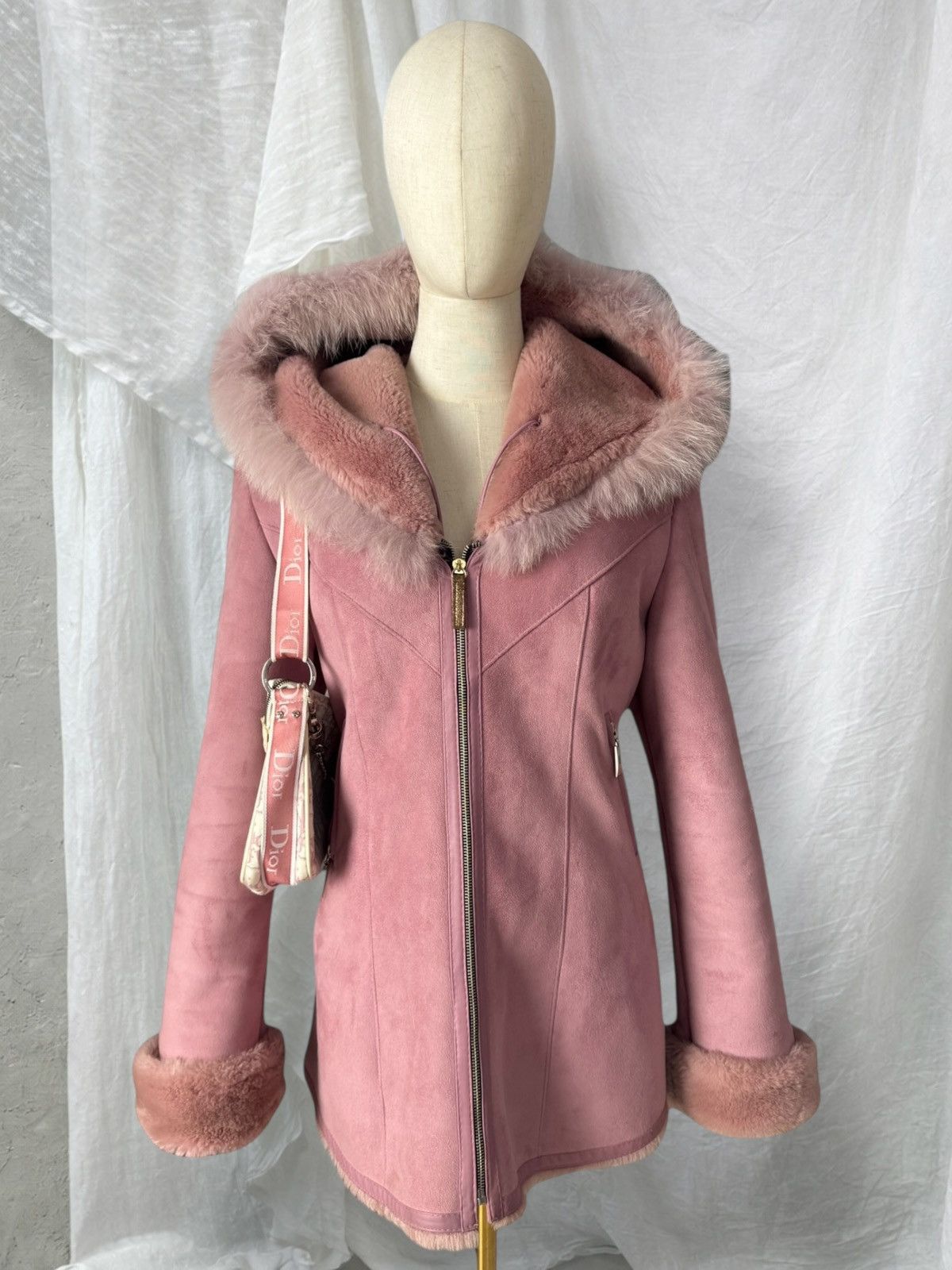 Hysteric Glamour Y2K Romantic Vintage Real Fur Details Shearling Coat Size S / US 4 / IT 40 - 2 Thumbnail