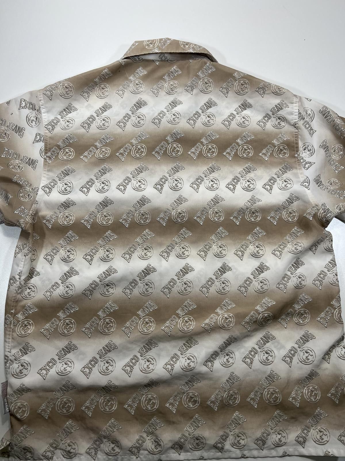 Other EXCO JEANS Men's Casual Button-Up Shirt Beige Gradient Print Size US L / EU 52-54 / 3 - 9 Thumbnail