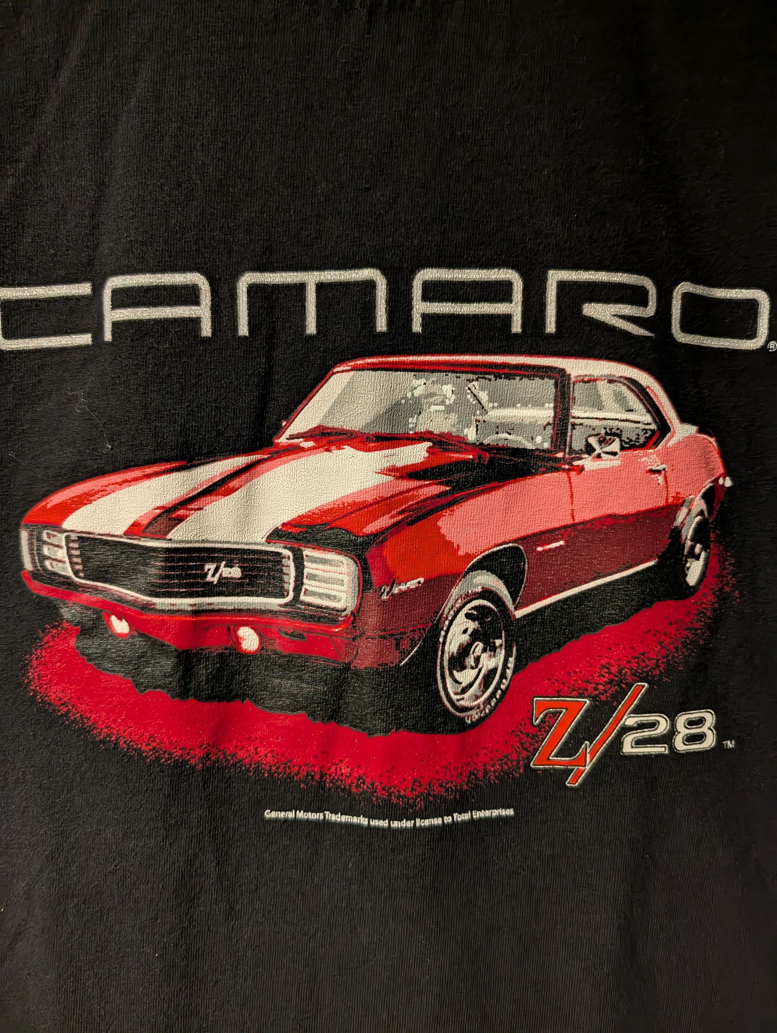 Chevrolet Vintage Chevy Camaro Z/28 Muscle Car Graphic T-Shirt Black Size US L / EU 52-54 / 3 - 2 Thumbnail