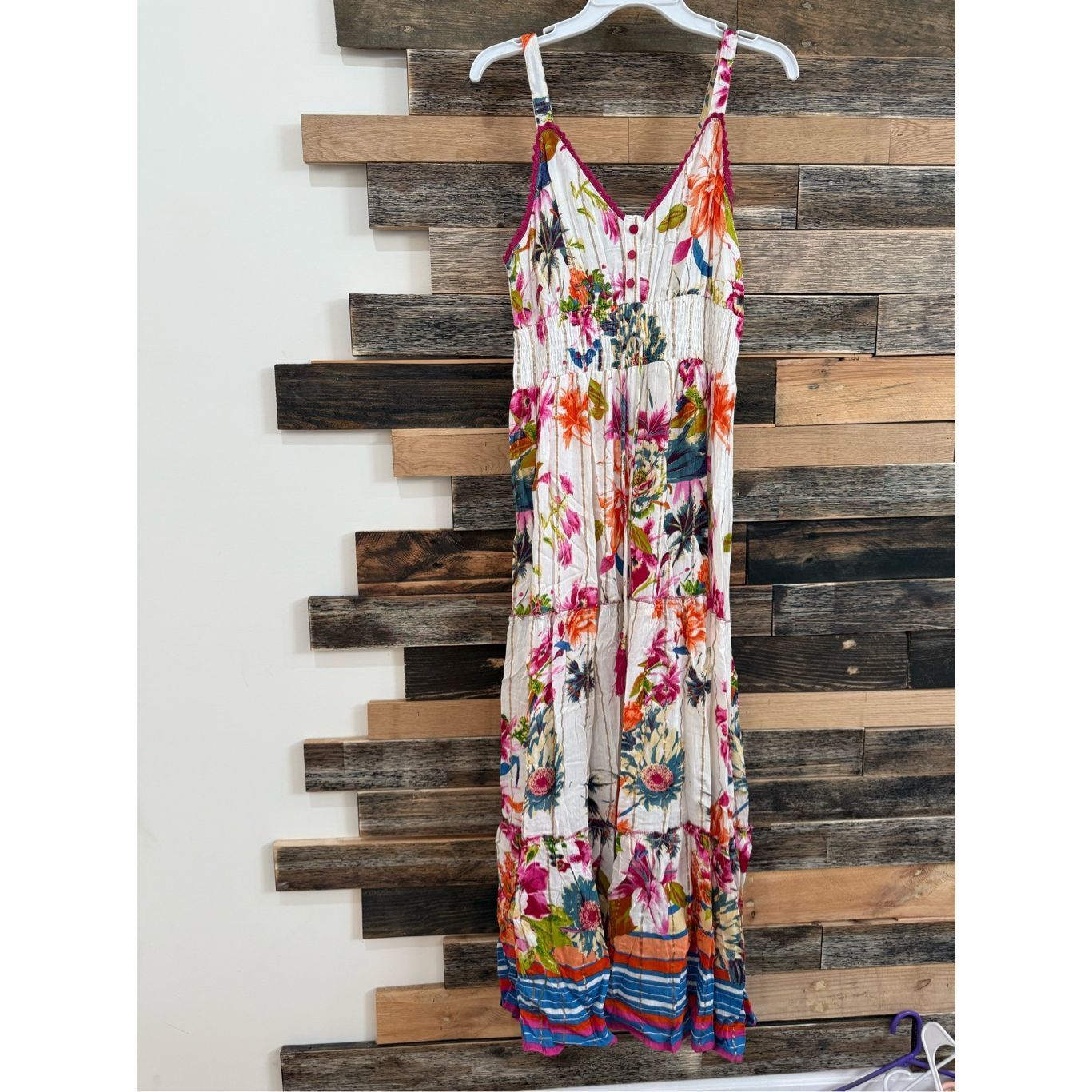 Other Dress NWT boutique cotton smoked back elastic waist sz L Size M / US 6-8 / IT 42-44 - 2 Thumbnail