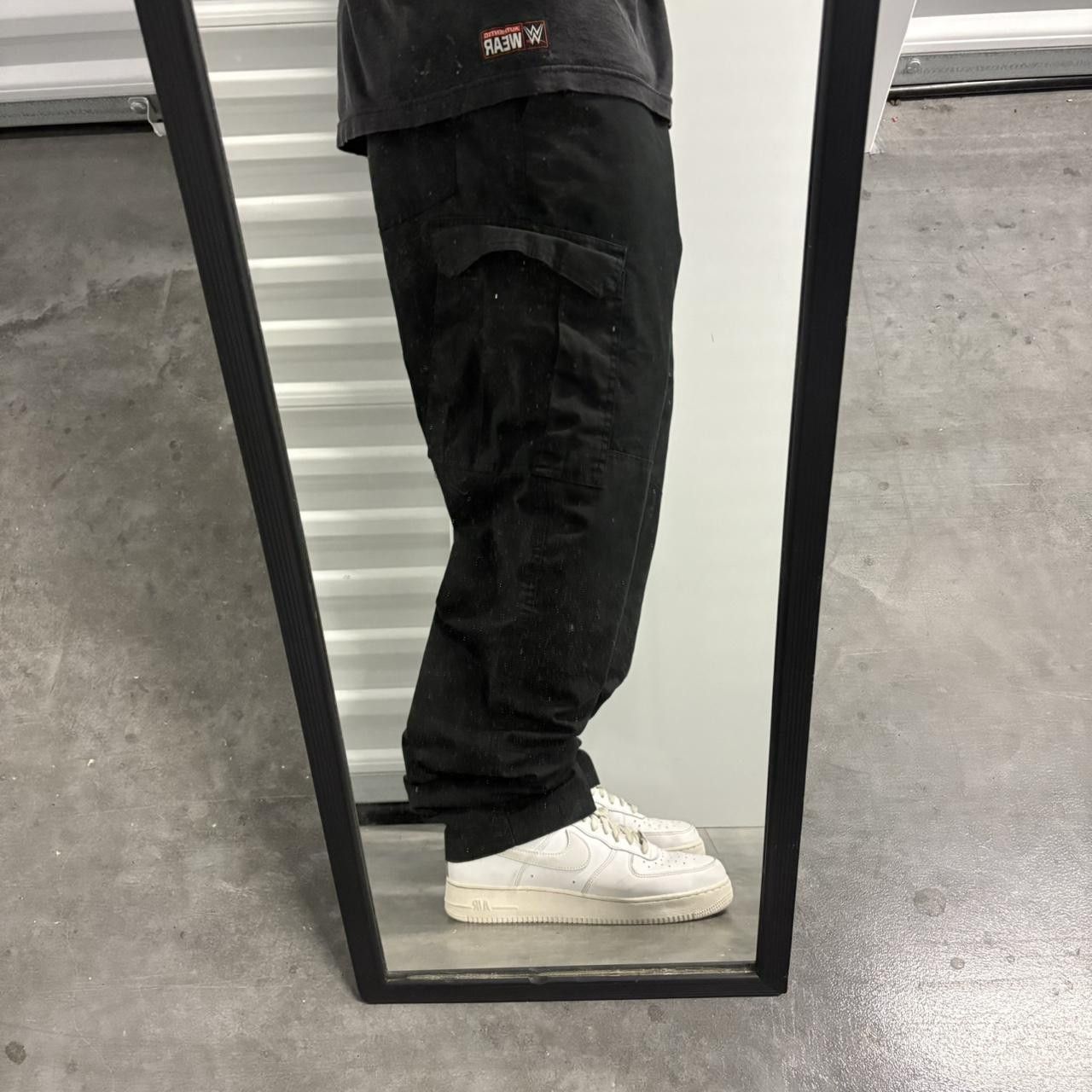 Japanese Brand × Vintage Crazy Vintage Y2K/2000s Baggy Grunge Black Cargo Pants! Size US 38 / EU 54 - 2 Thumbnail
