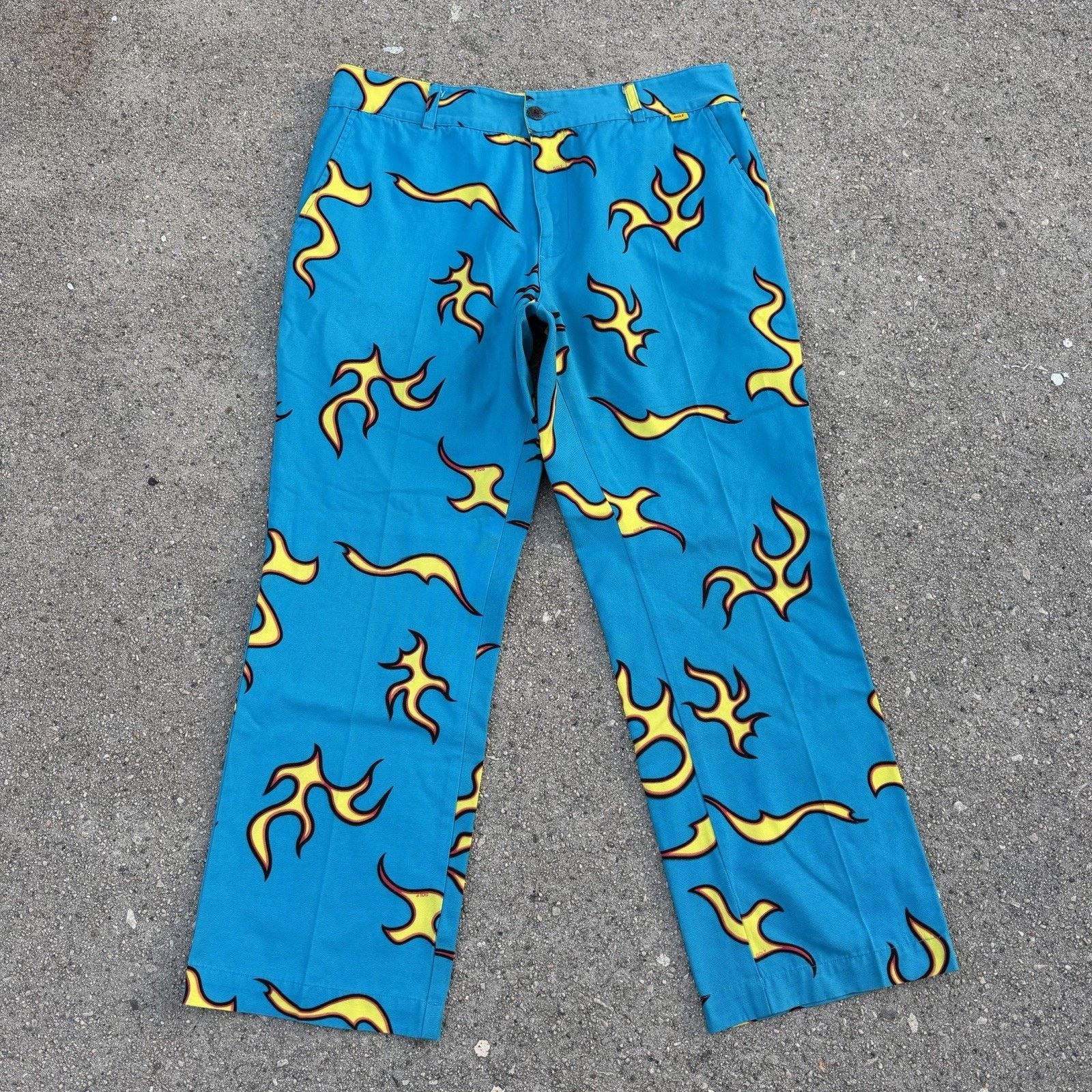 Golf Wang × Tyler The Creator Golf Wang Blue Flame Chino Pants Size 36 Tyler the Creator Size US 36 / EU 52 - 1 Thumbnail