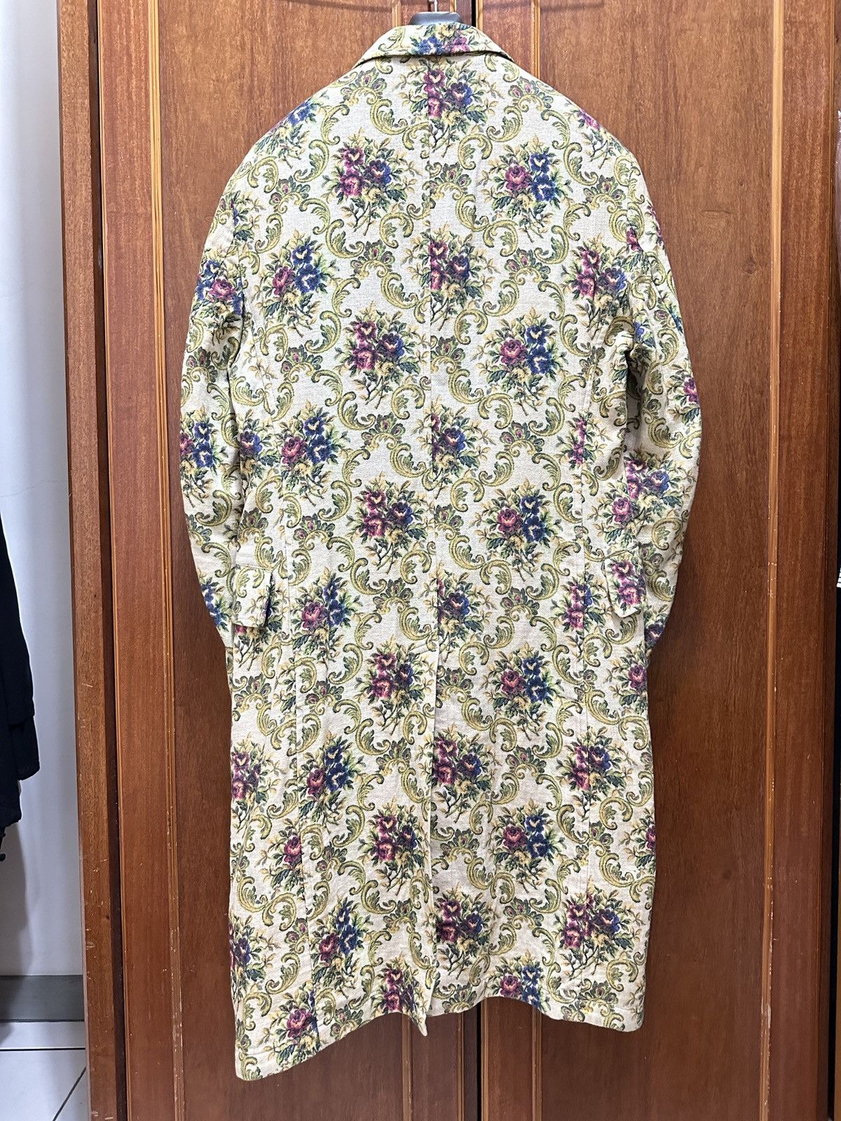 Yohji Yamamoto Yohji Yamamoto Pour Homme SS11 Floral Jacquard Frock Coat Size US S / EU 44-46 / 1 - 4 Thumbnail