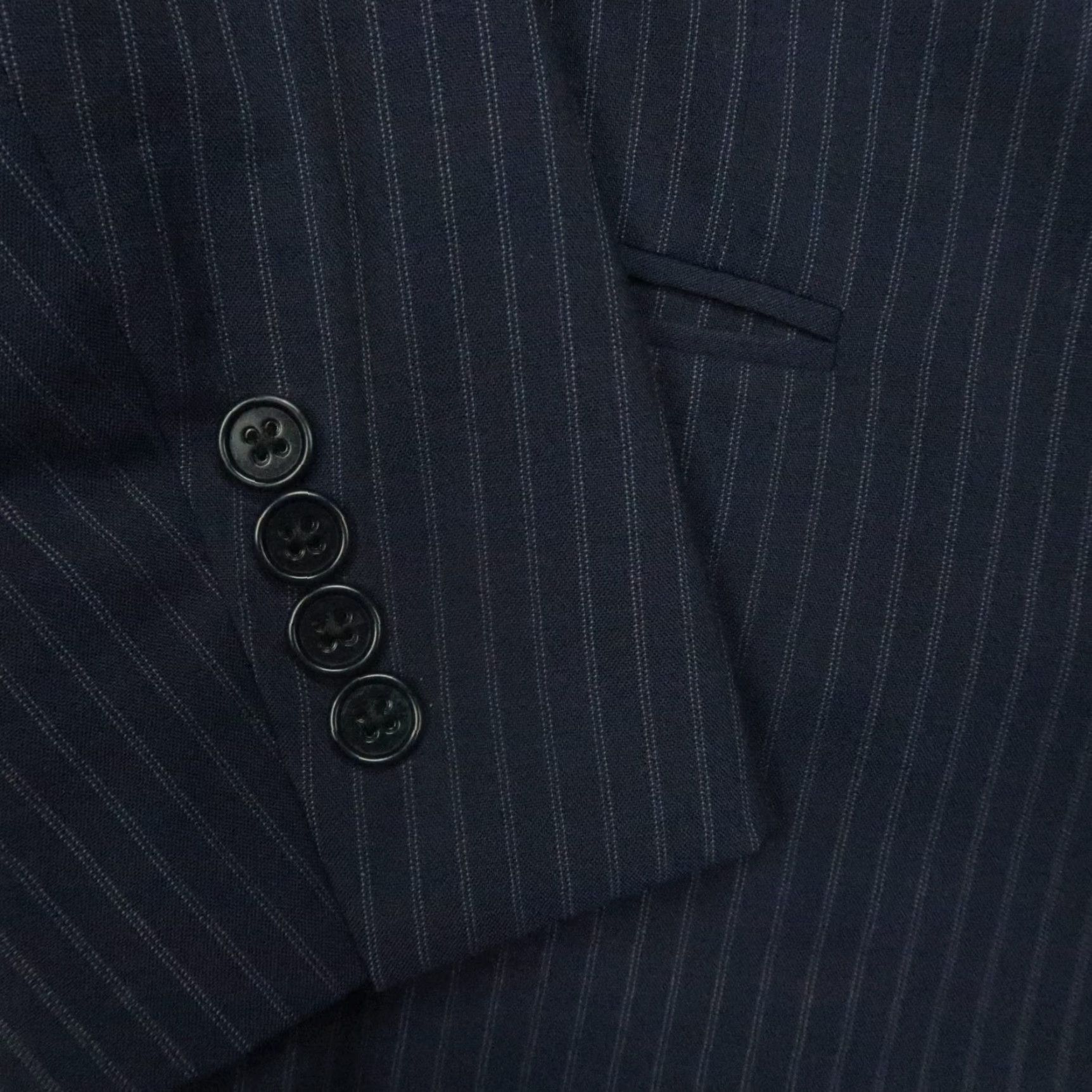 Ralph Lauren Ralph Lauren Black Label Blazer Men 44R Blue Stripe Wool Italy Mens Size 44R - 4 Thumbnail