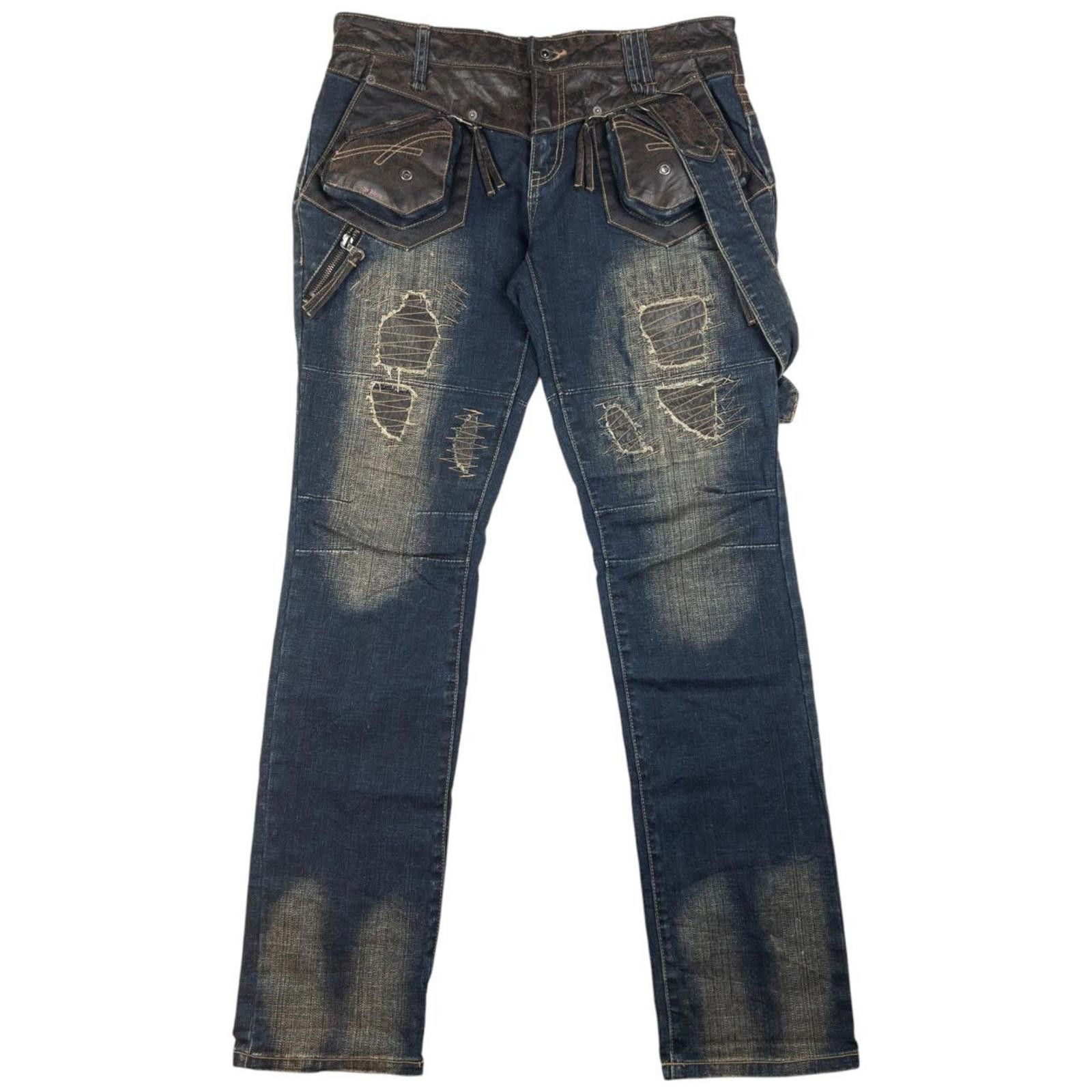 Other Vintage PPFM Distressed Denim Jeans Size W30 Size US 30 / EU 46 - 2 Thumbnail