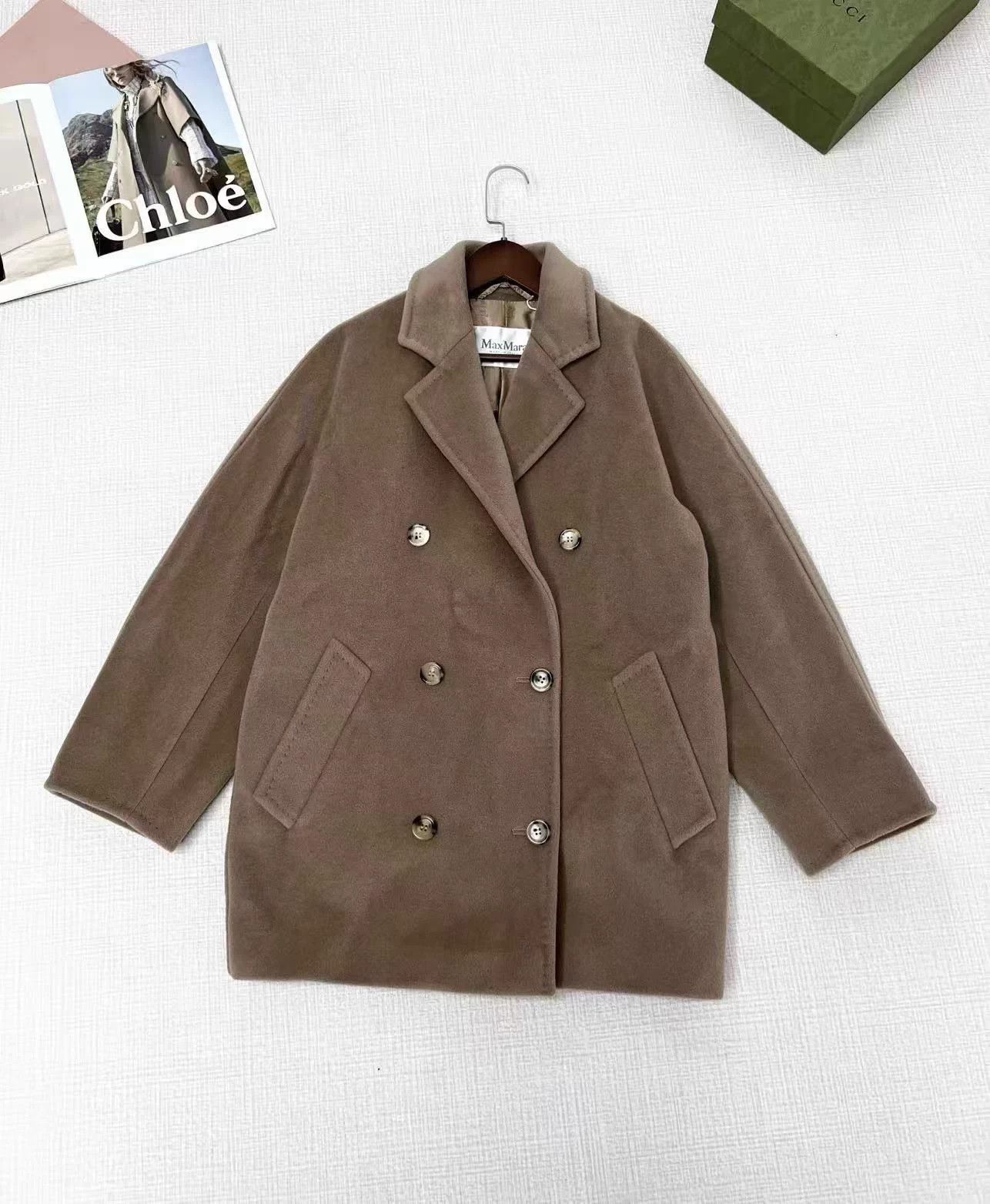 Max Mara Maxmara 101801 Camel Short Cashmere Coat Size XS / US 0-2 / IT 36-38 - 1 Thumbnail