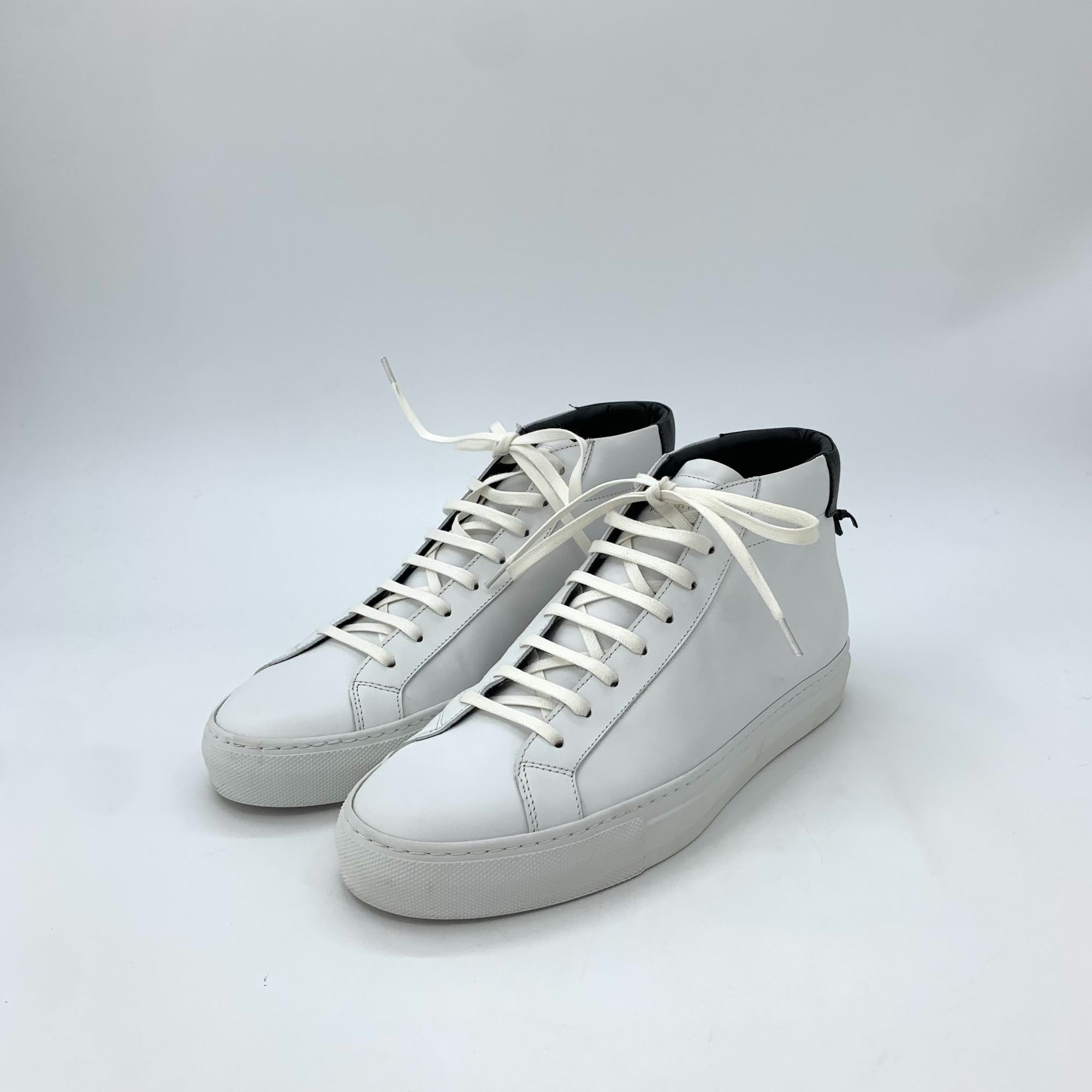 Givenchy Givenchy 40.5 White Leather Lace-Up High Top Sneakers With O Size US 7.5 / EU 40-41 - 1 Thumbnail