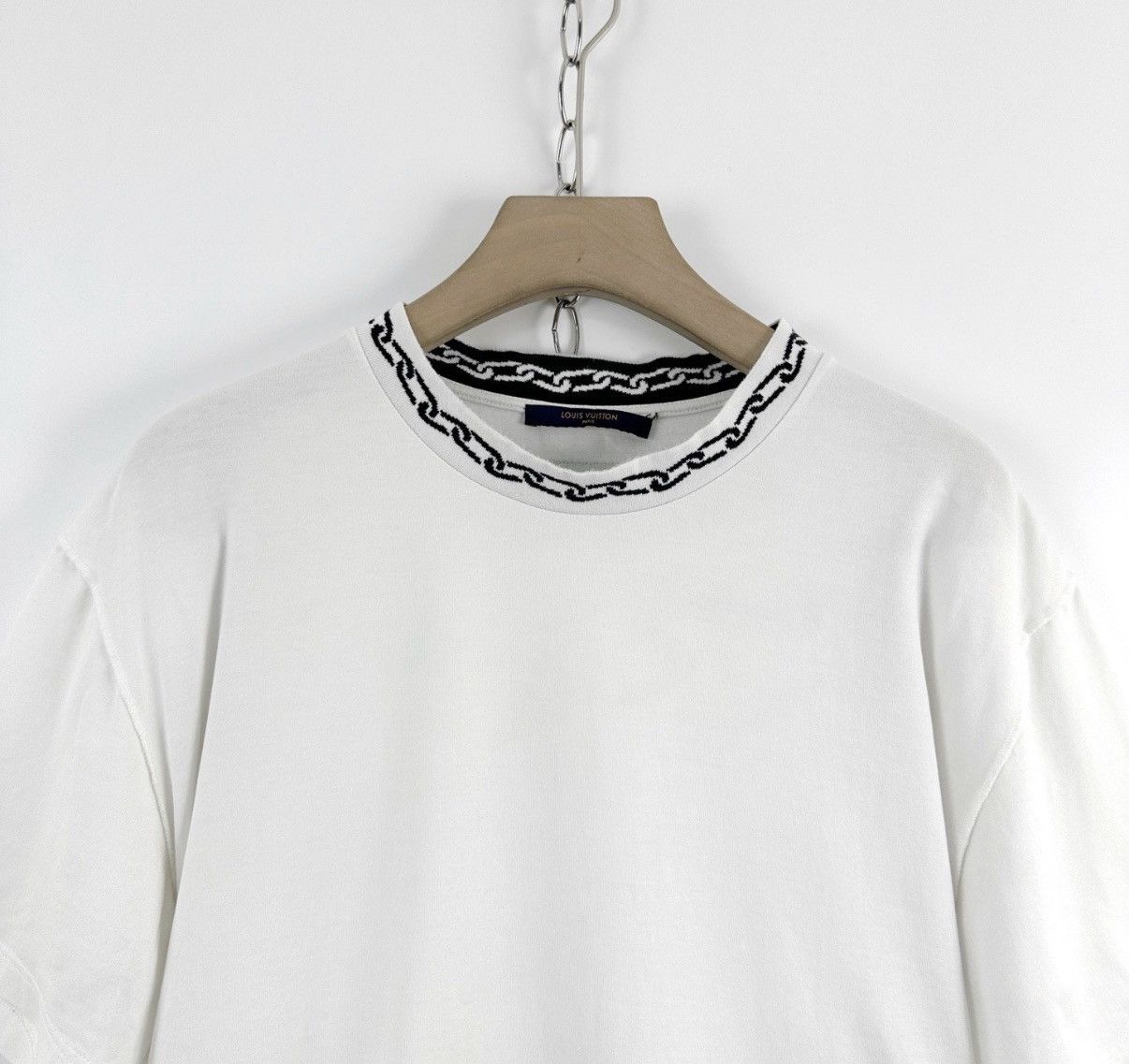 Louis Vuitton Louis Vuitton Jacquard Chain Ribbed Neck Short Sleeve K12 Size US XXL / EU 58 / 5 - 3 Thumbnail