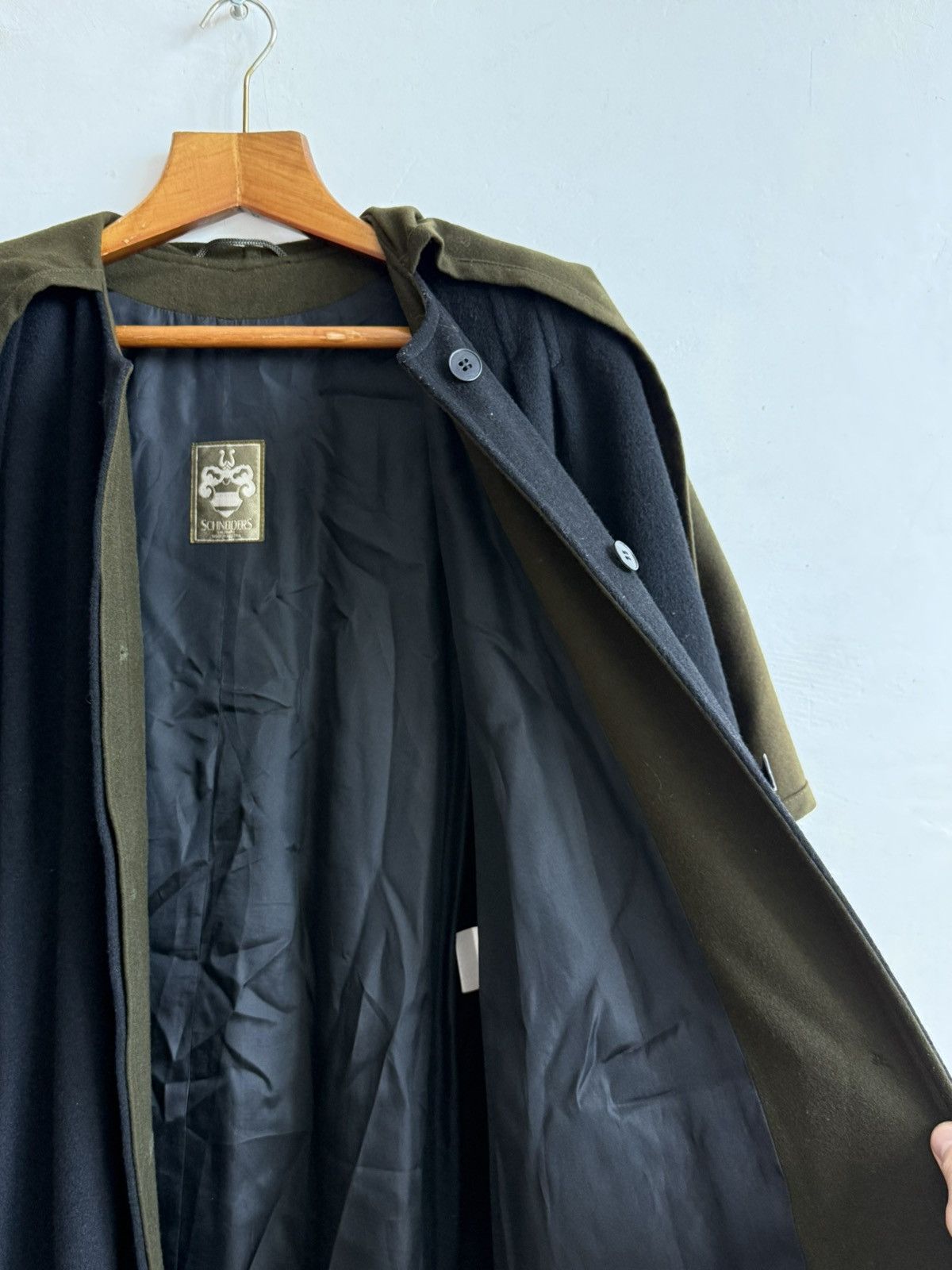 Schneiders Vintage Schneiders Salzburg Wool Coat with Green Cape Wool Size L / US 10 / IT 46 - 16 Thumbnail
