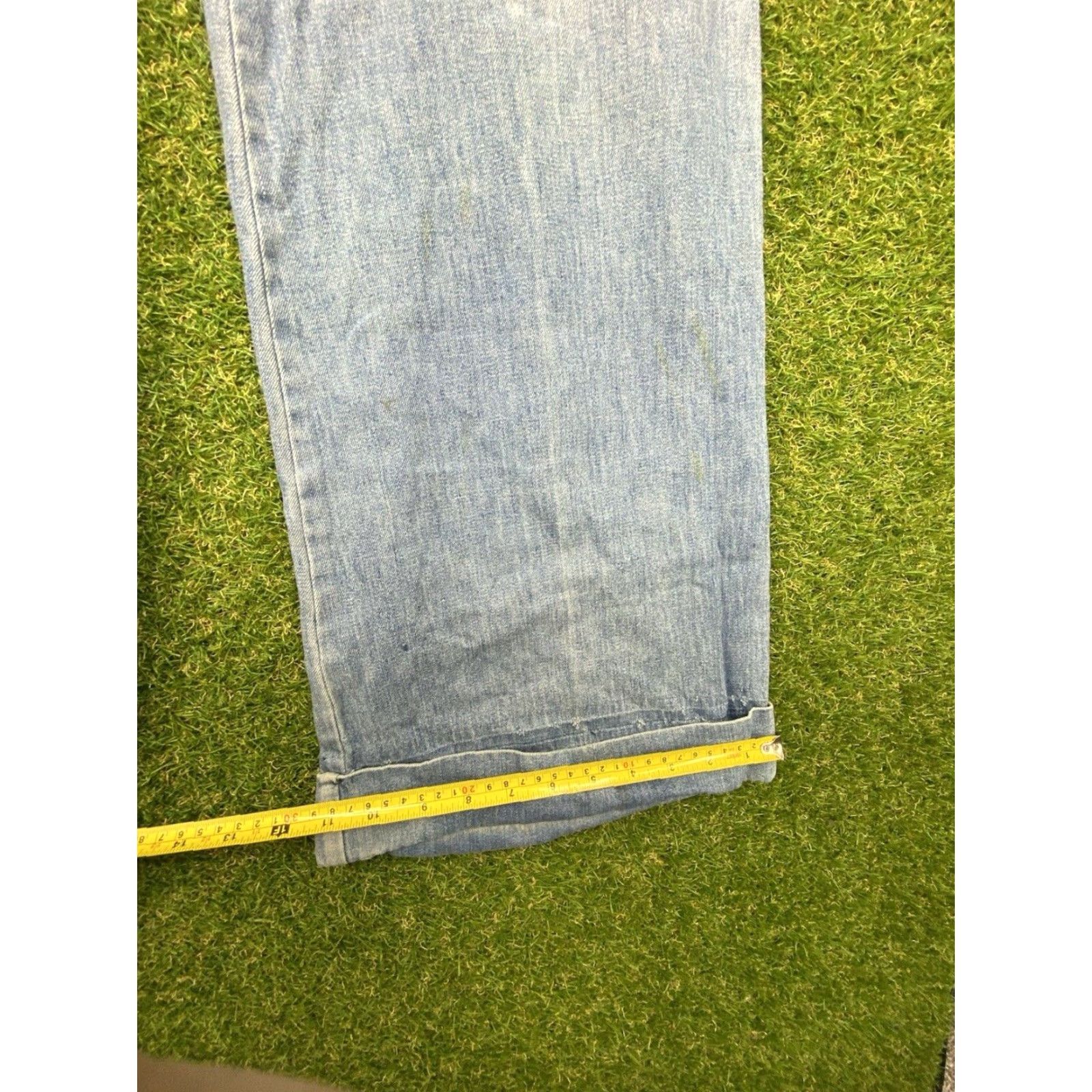 Wrangler VINTAGE Wrangler Bell Bottom Jeans Womens 31x34 70s Flare Low Rise Light Wash Blue Cotton Wrangler Jeans Womens 31x34 70s Bell Bottom Flare Vintage Size 24" / US 00 / IT 34 - 7 Thumbnail