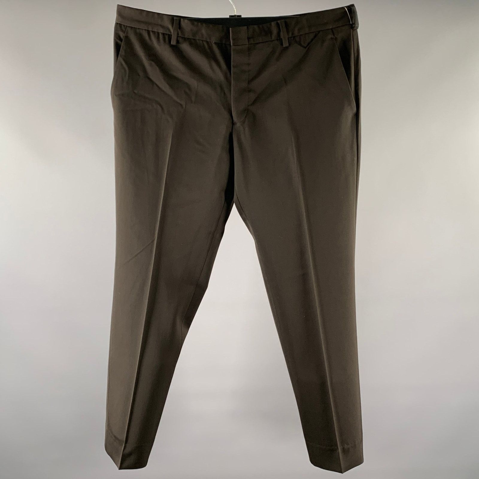 Prada PRADA Size 38 Brown Wool Button Fly Dress Pants Size US 38 / EU 54 - 1 Thumbnail
