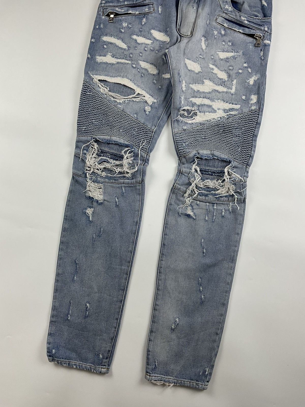 Balmain Balmain Slim Ripped Biker Pants Size US 28 / EU 44 - 4 Thumbnail