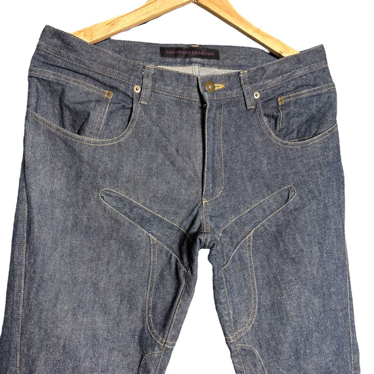 SHINICHIRO ARAKAWA Shinichiro Arakawa Biker Denim Pants Size US 34 / EU 50 - 4 Thumbnail