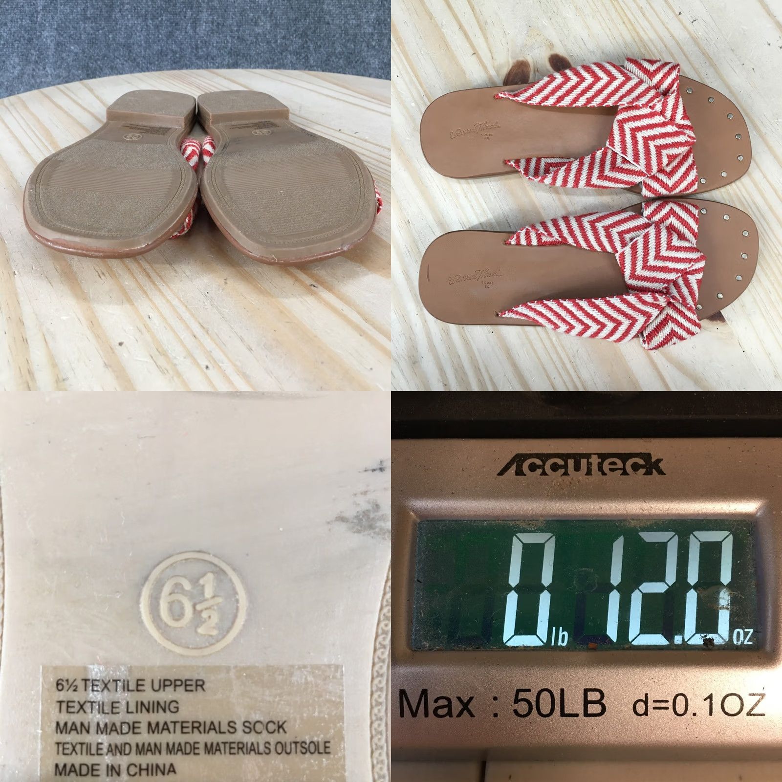 Vintage Universal Thread Sandals Womens 6.5 Louise Chevron Knotted Slide Red Striped SS19 Shoes Womens Slide Red Chevron Knotted Louisa Louise 6.5 Womens Size US 7 / IT 37 - 9 Thumbnail