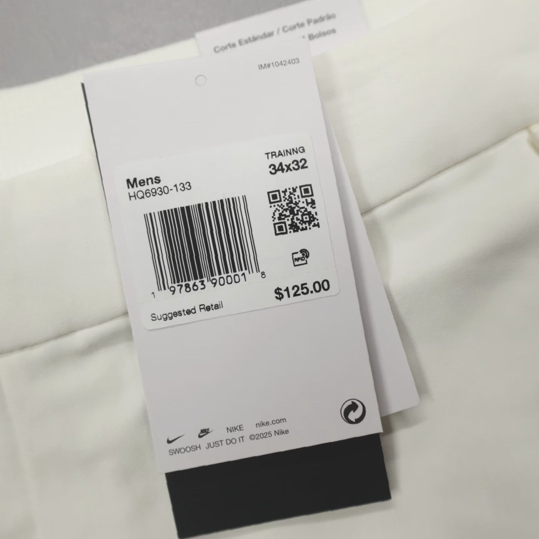 Nike Nike 24.7 PerfectStretch 5 Pocket Pants Mens Size 34x32 Dri FIT HQ6930-133 Plain White Size US 34 / EU 50 - 3 Thumbnail